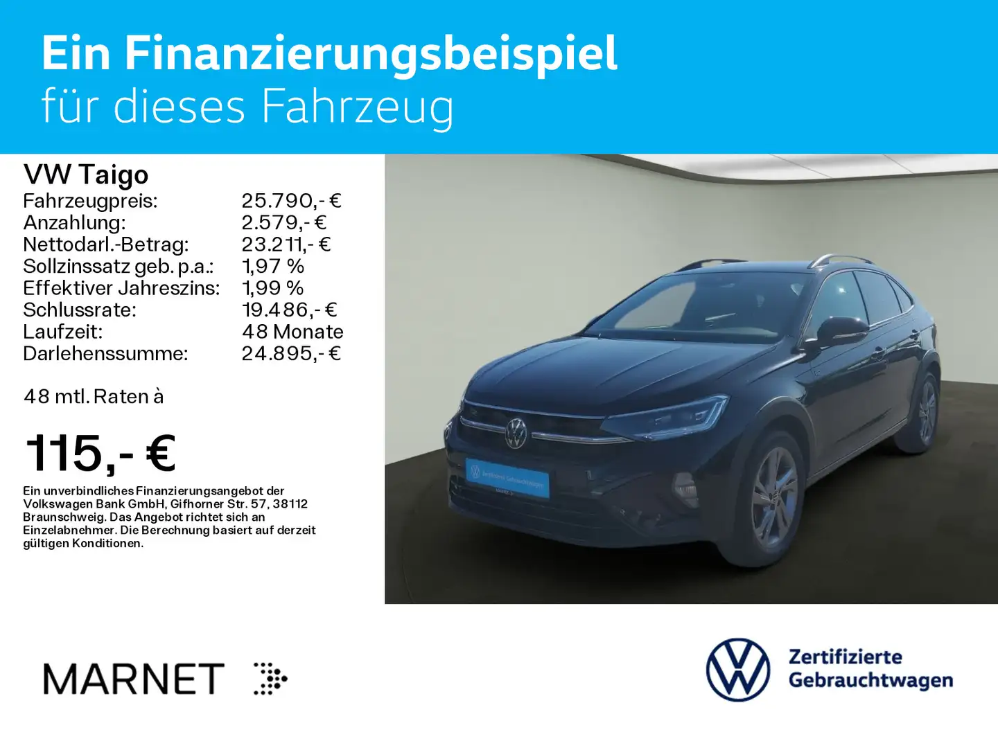 Volkswagen Taigo 1.5 TSI DSG R-LINE*IQ.LIGHT*DIGITAL*NAVI*K Nero - 2
