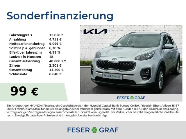 Kia Sportage GDI 1.6 Vision Navi AHK 8-fach-bereift