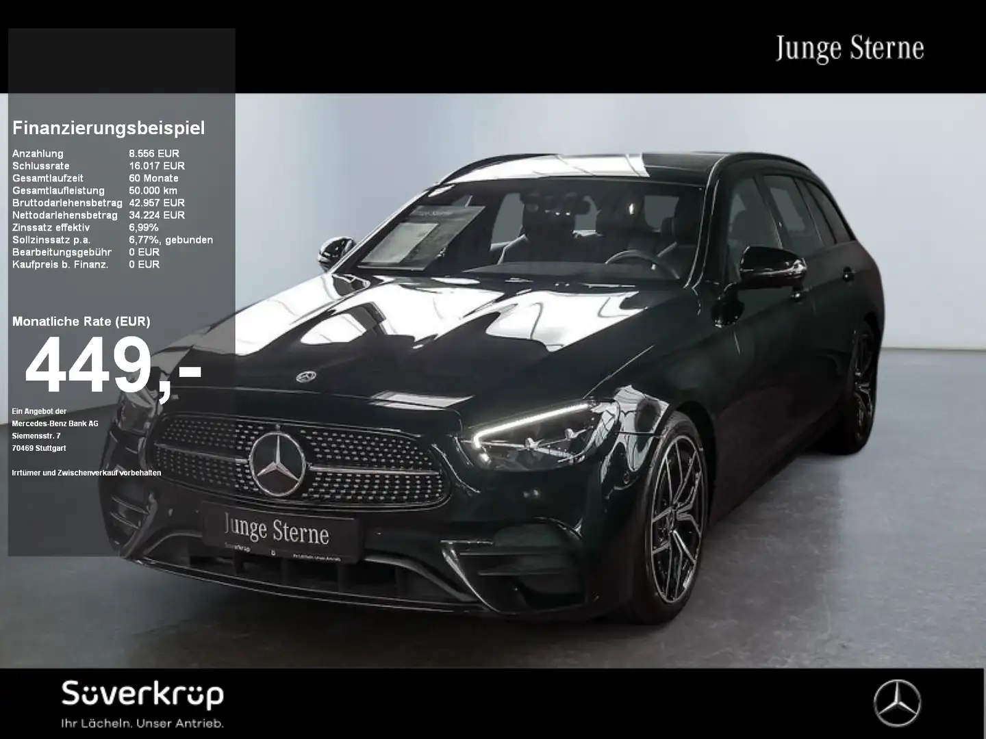 Mercedes-Benz E 220 T d | AMG/NIGHT/DISTRO/PANO/SPUR/AHK/BURMESTER Noir - 1