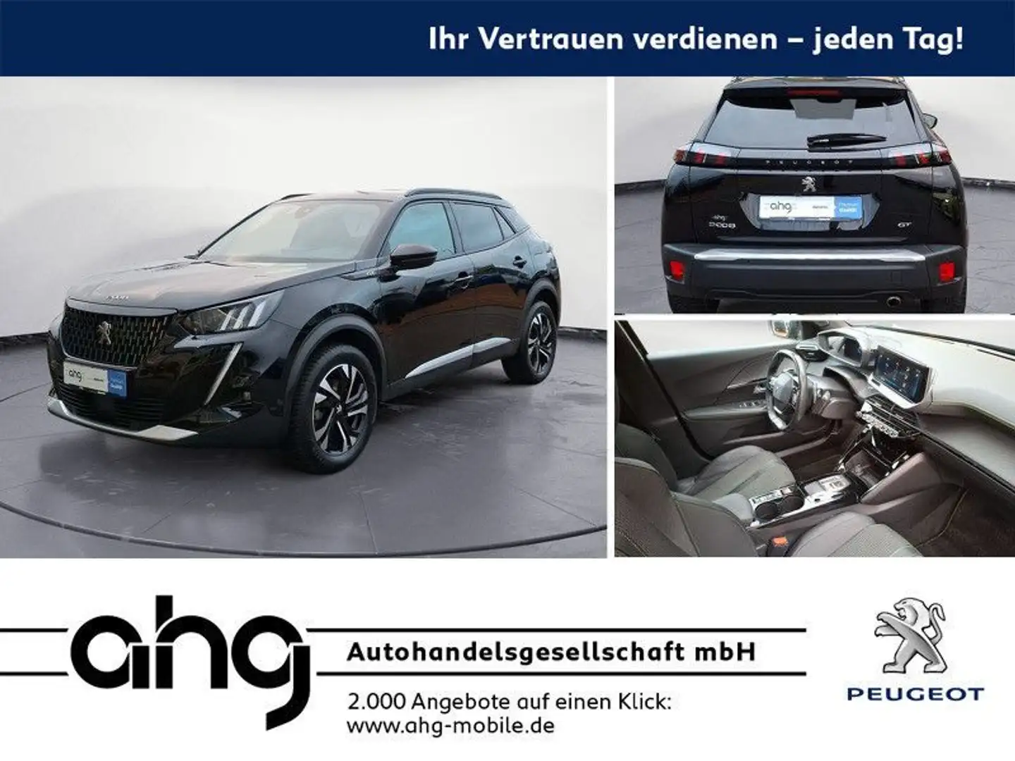 Peugeot 2008 BlueHDi 130 EAT8 GT AHK R-Kamera Sitzheizun Schwarz - 1