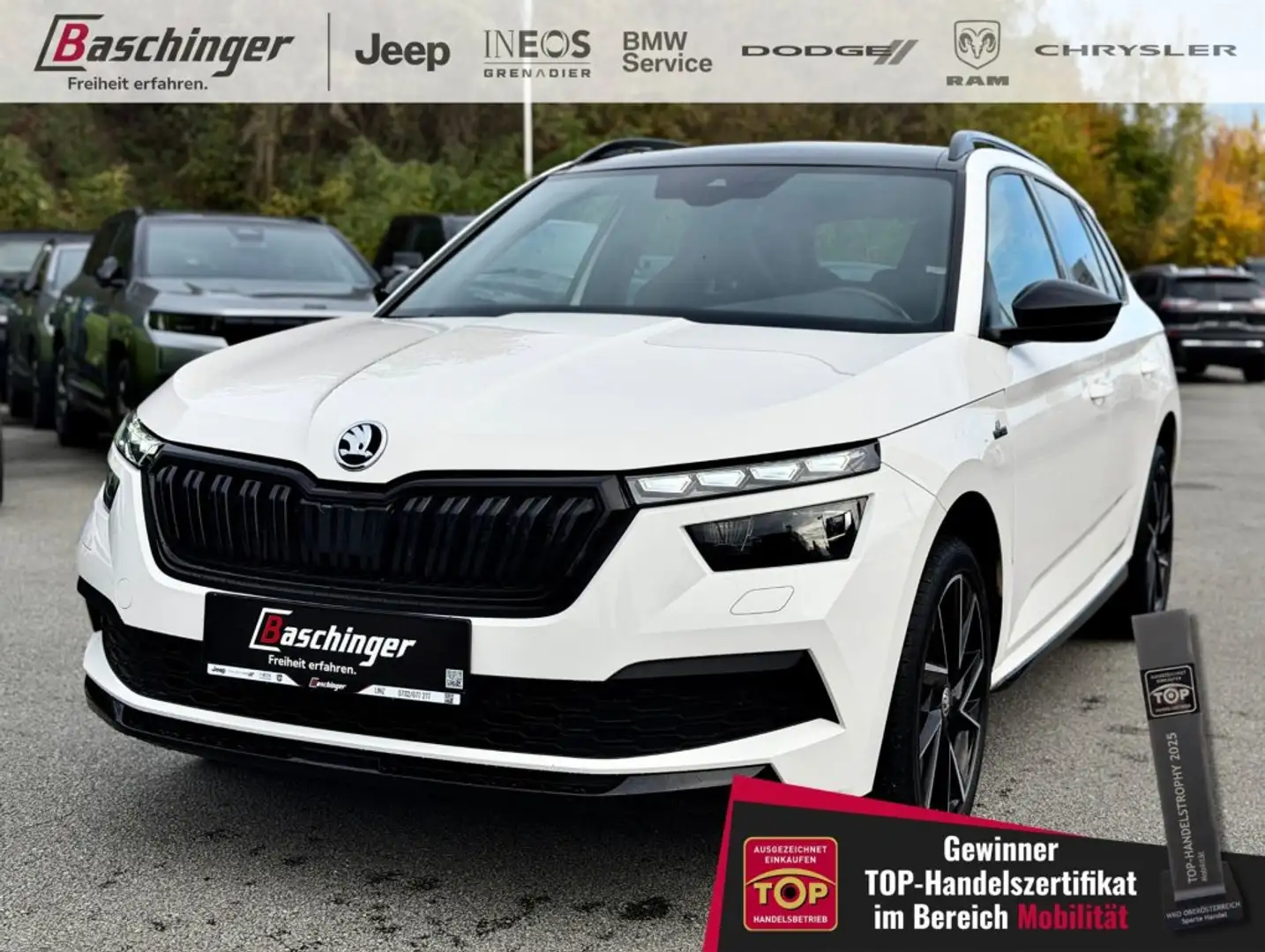 Skoda Kamiq 1,0 TSI Monte Carlo DSG Weiß - 1