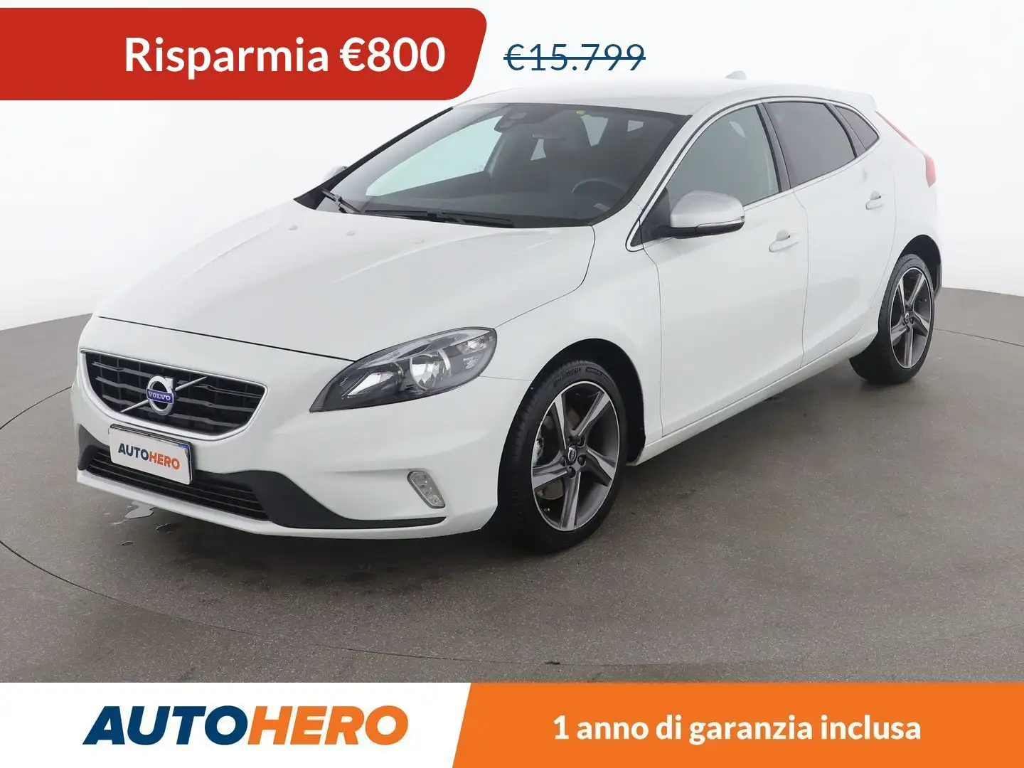 Volvo V40 2.0 T3 R-Design Kinetic Biały - 1