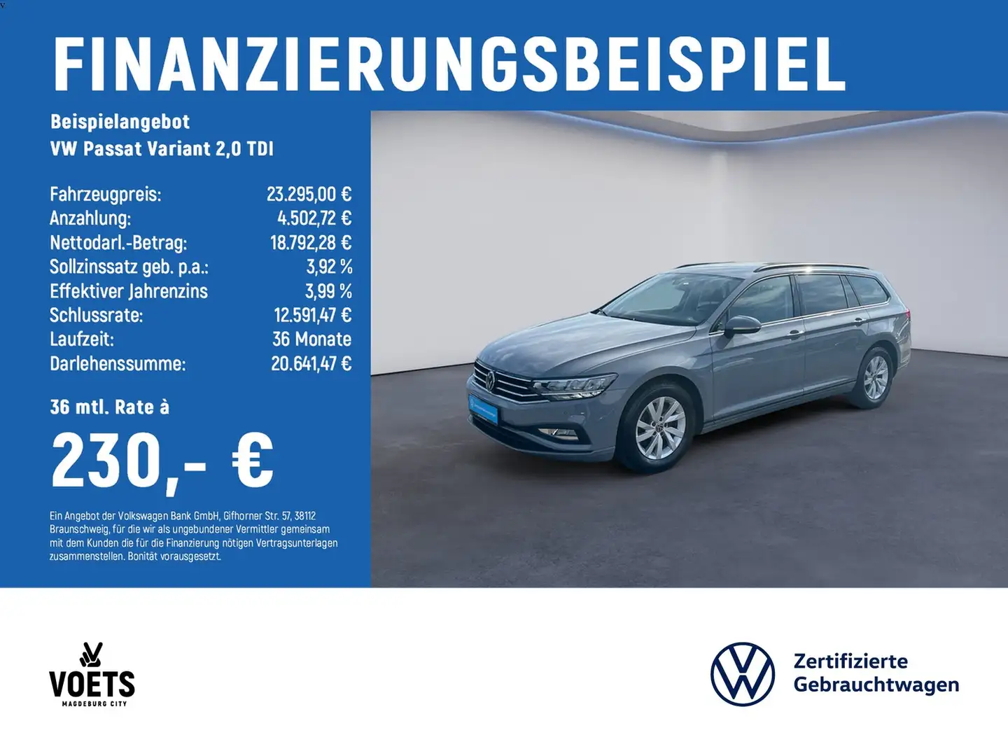 Volkswagen Passat Variant 2,0 TDI Conceptline DSG+NAVI+LED+KAM Gris - 2