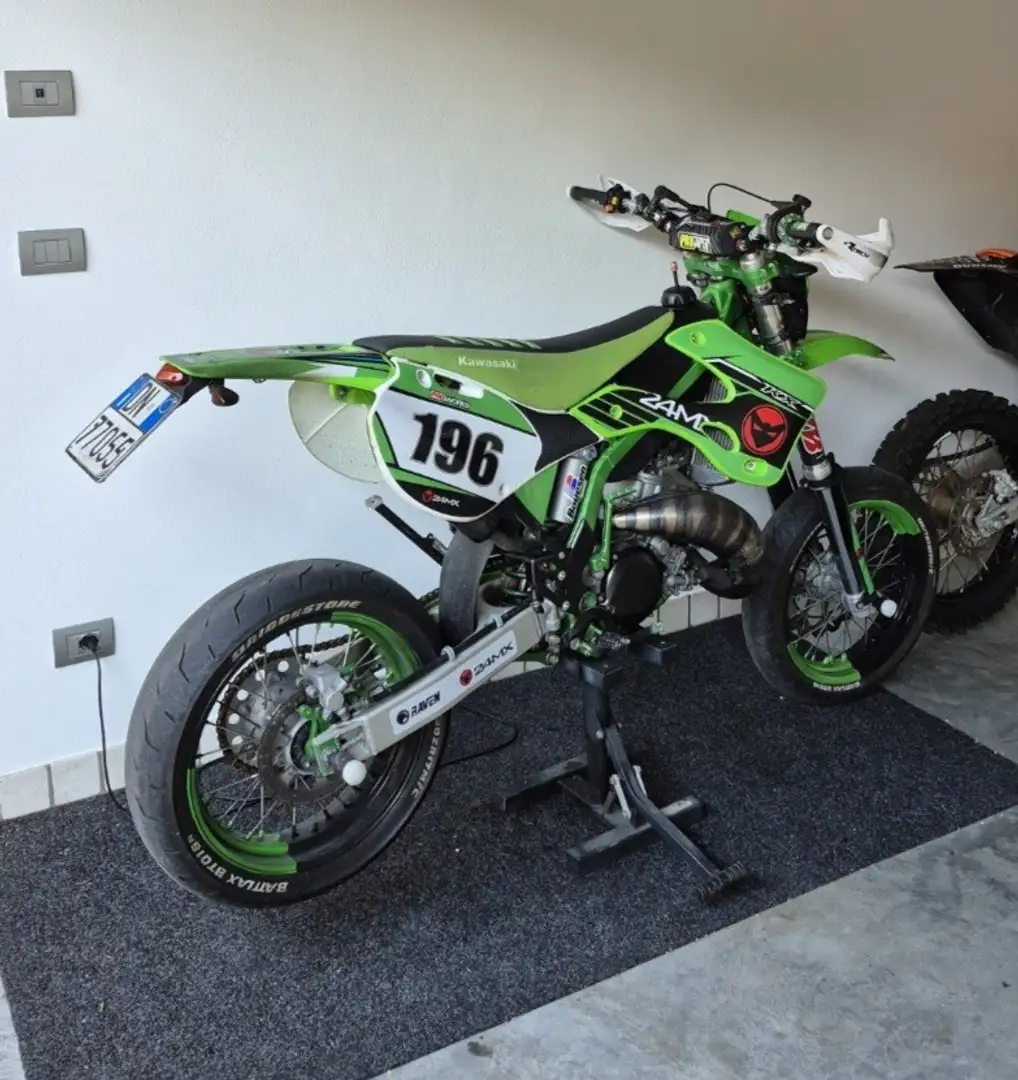Kawasaki KX 125 supermotard Groen - 1