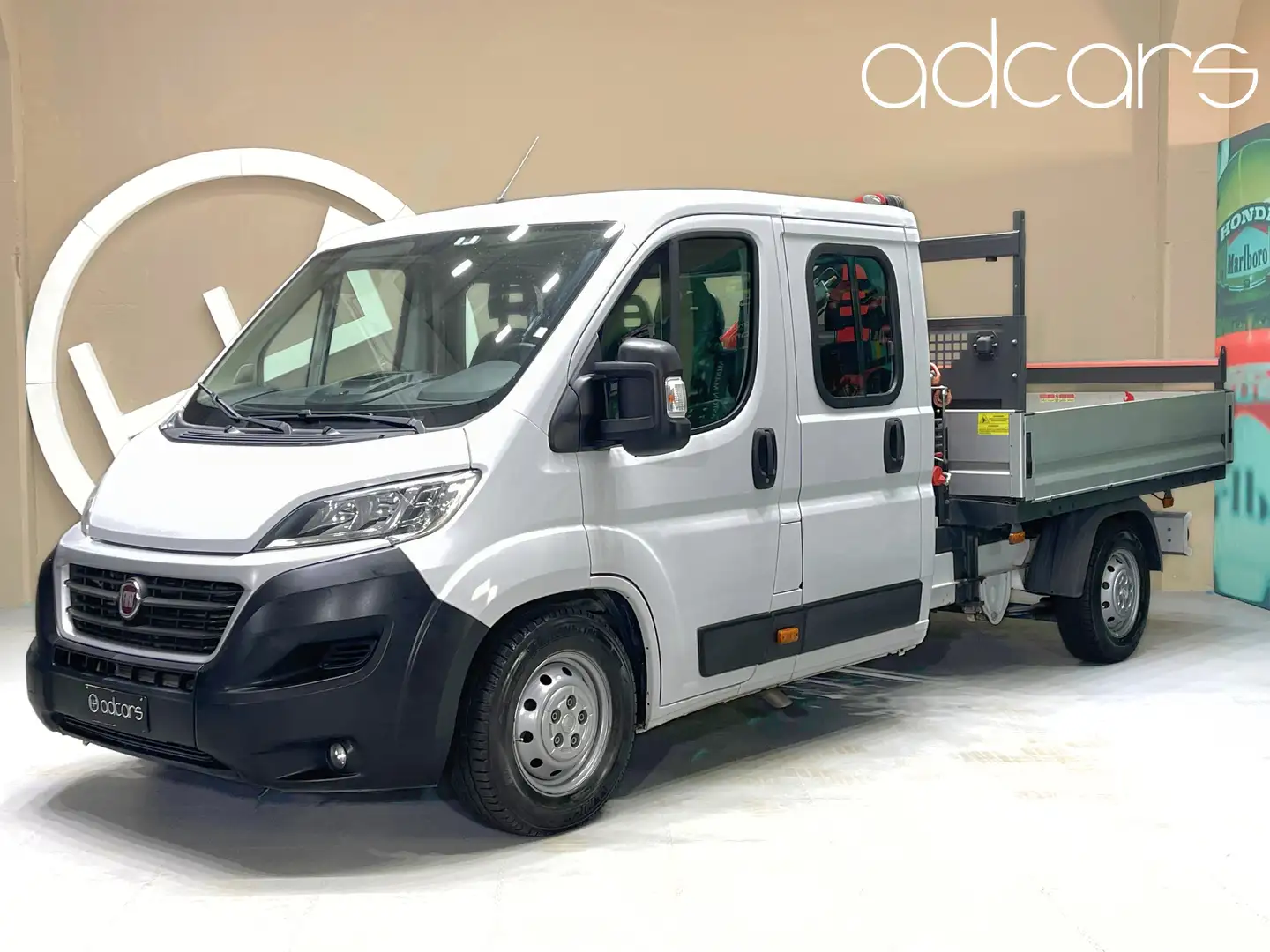 Fiat Ducato Maxi 2.3 MJT L3 7 posti Cassone gru Fassi Bianco - 1