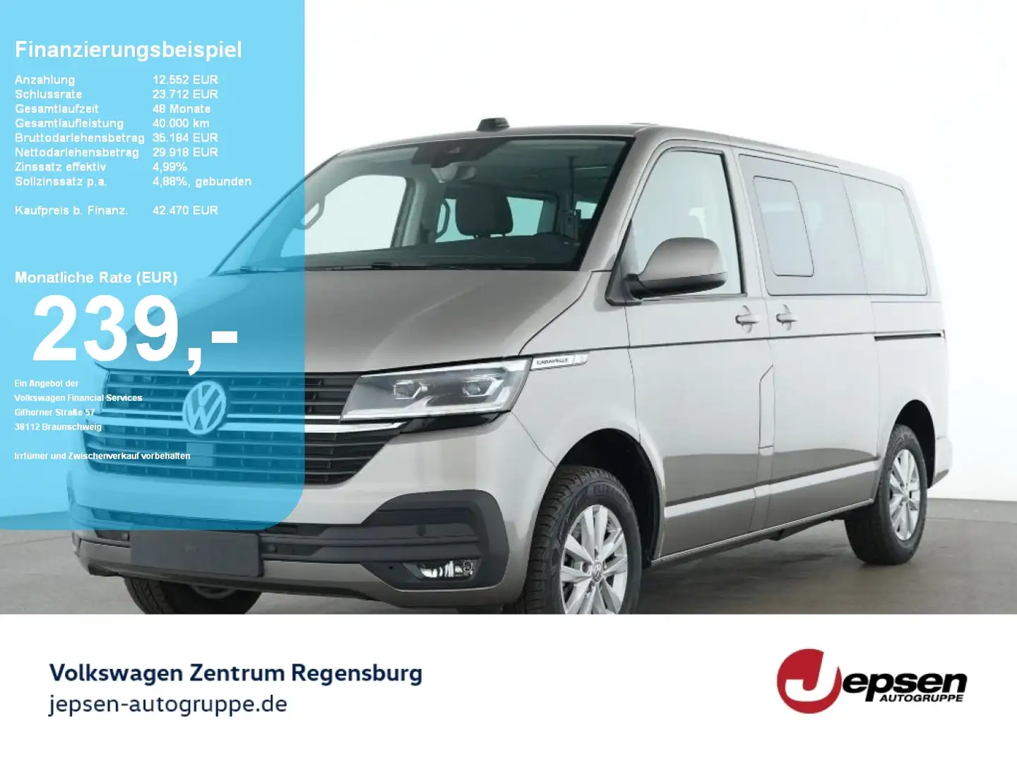 Volkswagen T6.1 Caravelle KR Trendline ACC LED PDC NAVI SHZ Beige - 1