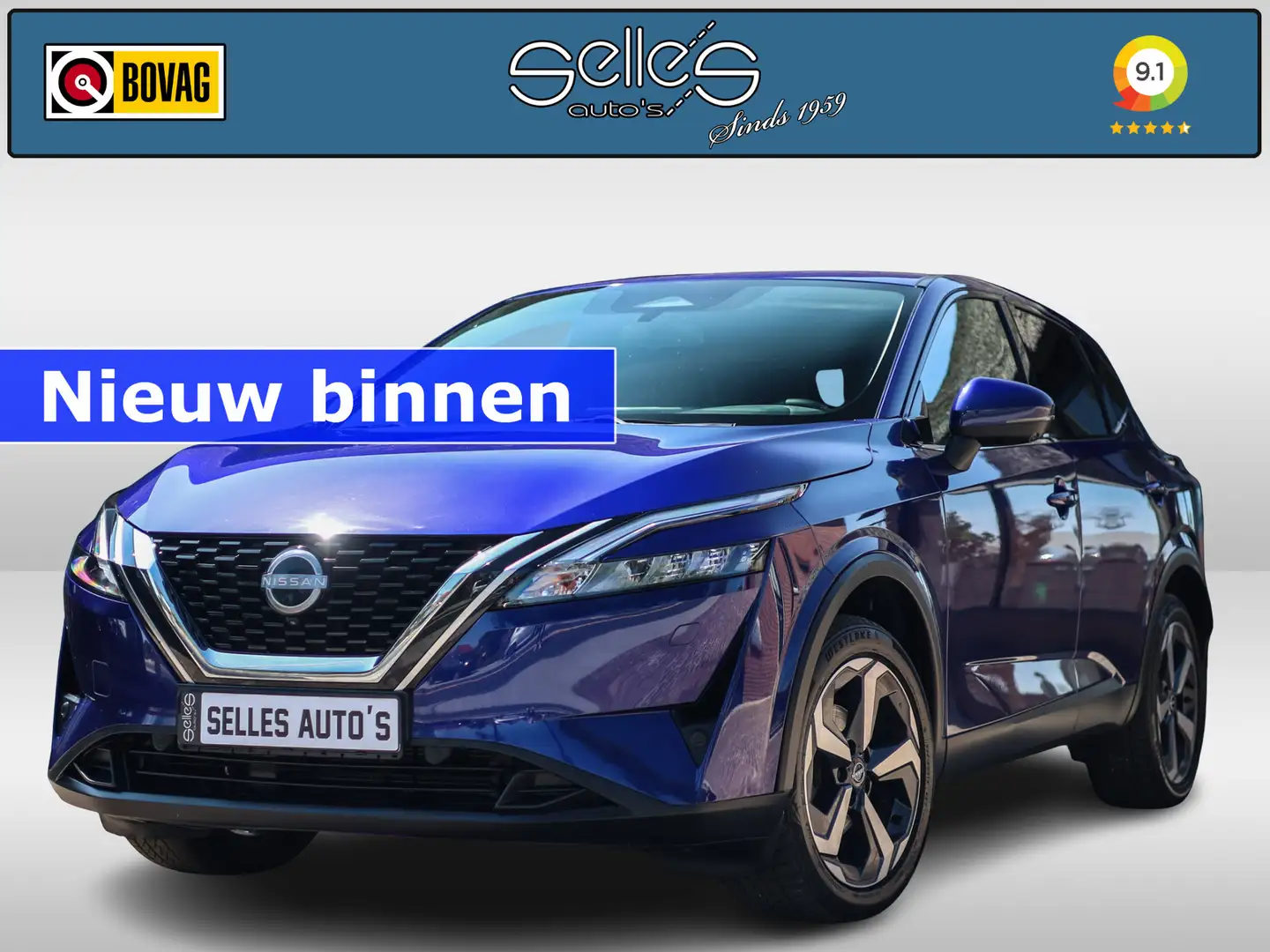 Nissan Qashqai 1.3 MHEV Xtronic N-Connecta Stuur en Stoelverwarmi Blauw - 1