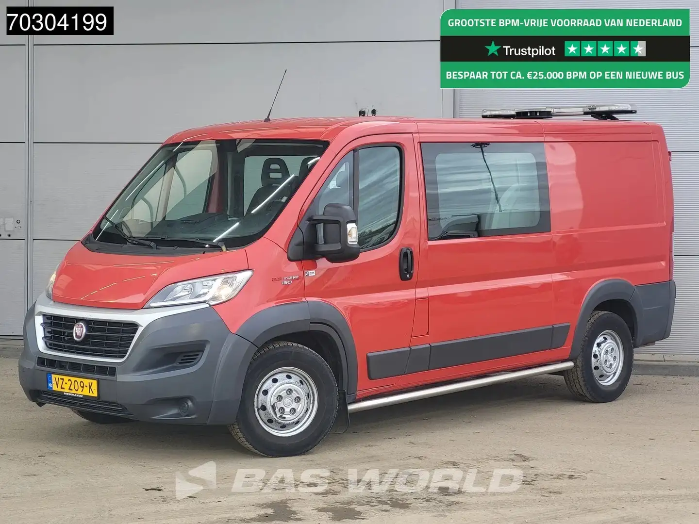 Fiat Ducato 130pk Dubbel Cabine L2H1 Trekhaak Airco Camera Wer Rood - 1