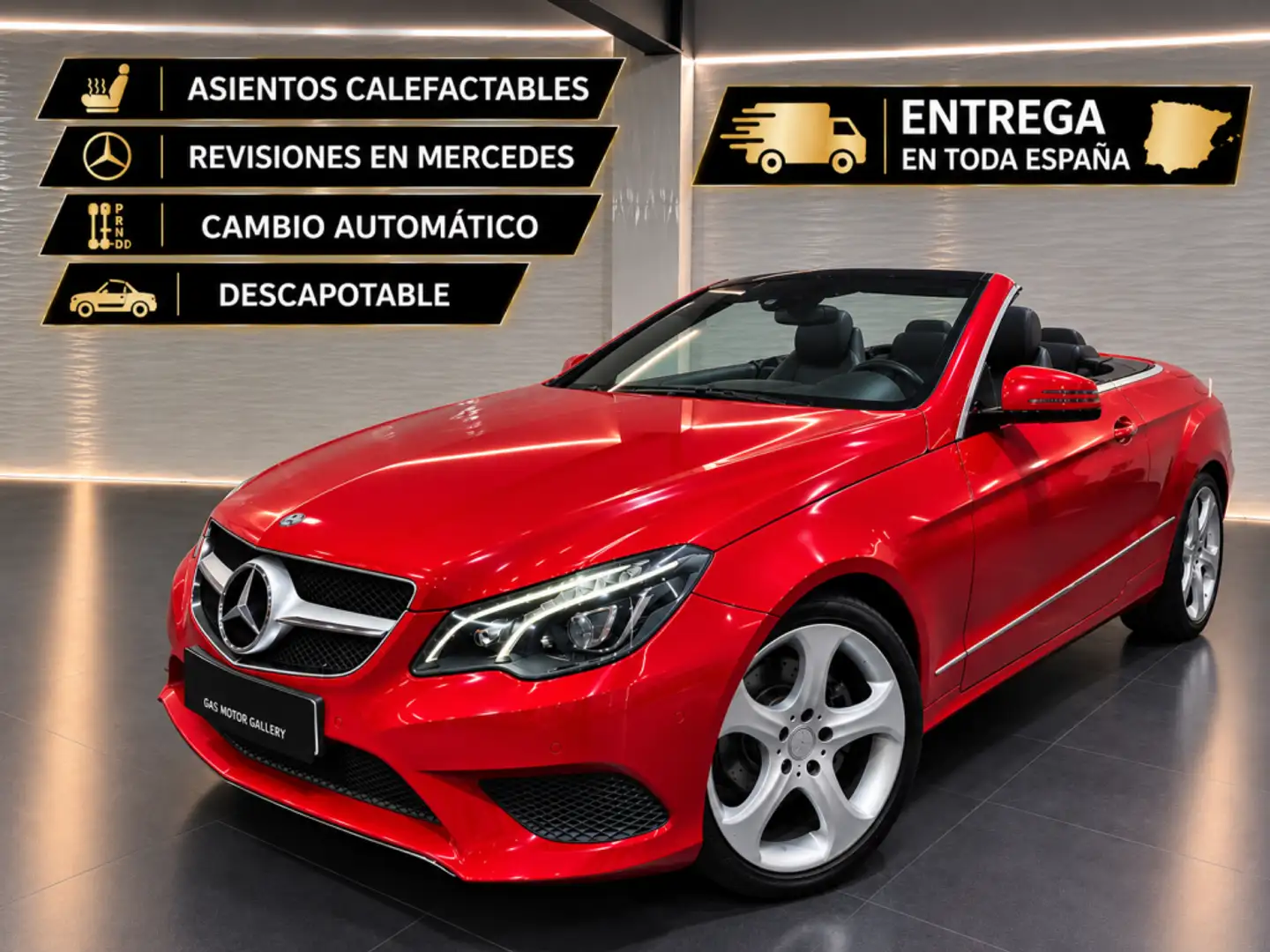 Mercedes-Benz E 220 Cabrio 220d 9G-Tronic Rojo - 1