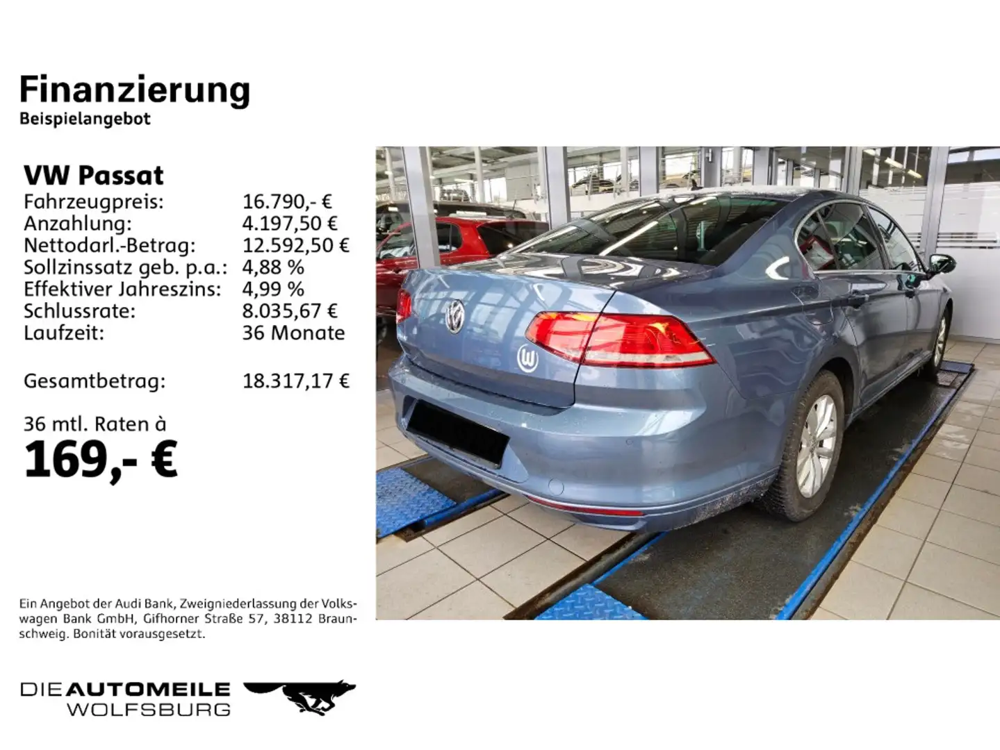 Volkswagen Passat 2.0 TDI Comfortline AHK/ACC/Einparkhi Azul - 2