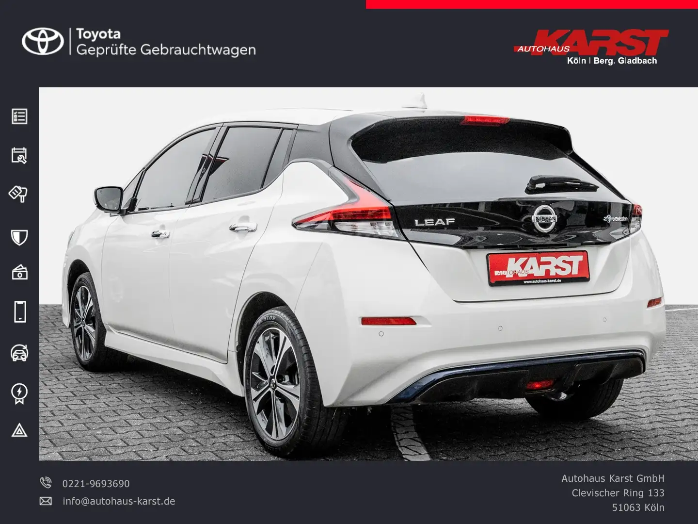 Nissan Leaf (ZE1) MY21 62kWh e+ N-CONNECTA Kamera PDC Blanco - 2
