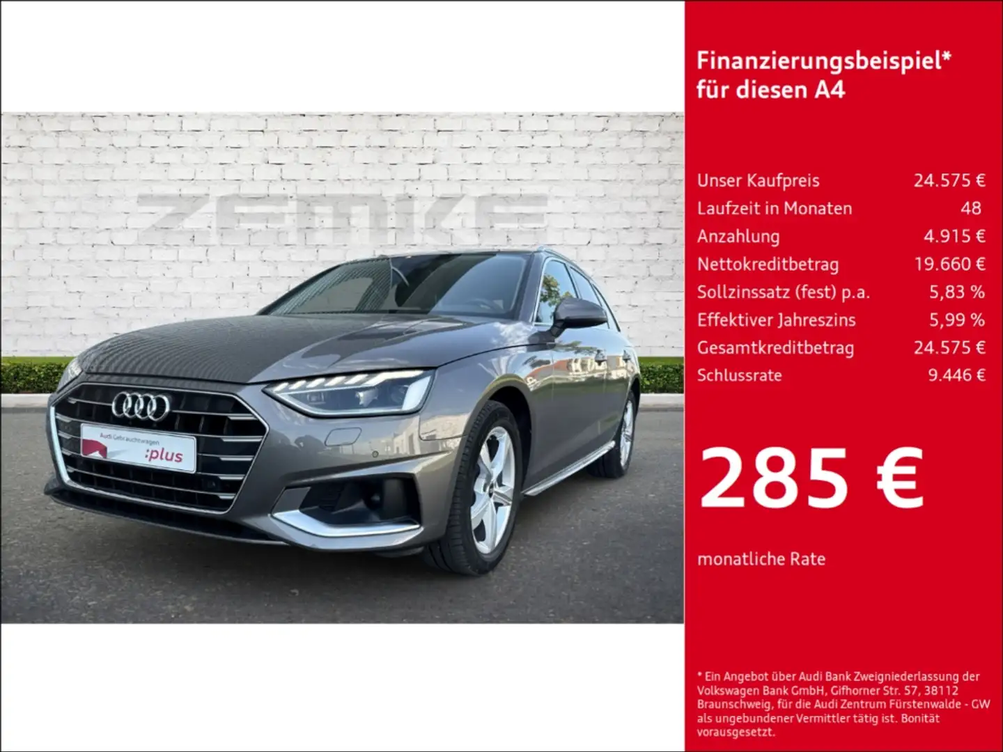 Audi A4 Avant 35 TDI S tronic advanced Navi Digitales Cock Grau - 1