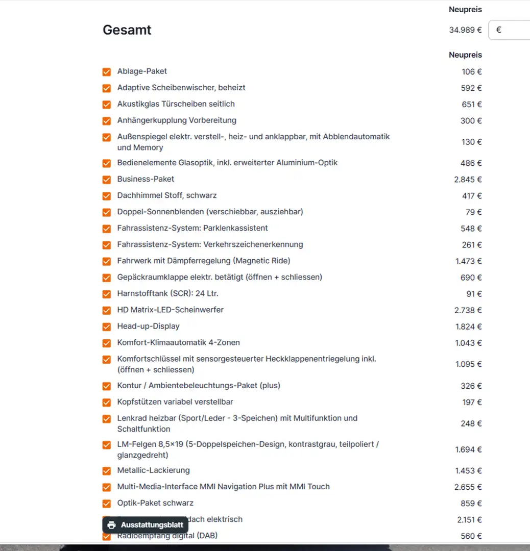 Audi A6 Limousine 45 TDI quattro S line Blau - 2