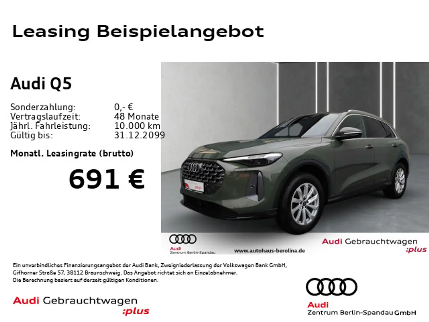 Audi Q5 TFSI qu. S line int. S tronic *AHK*LED+*ACC* Verde - 1