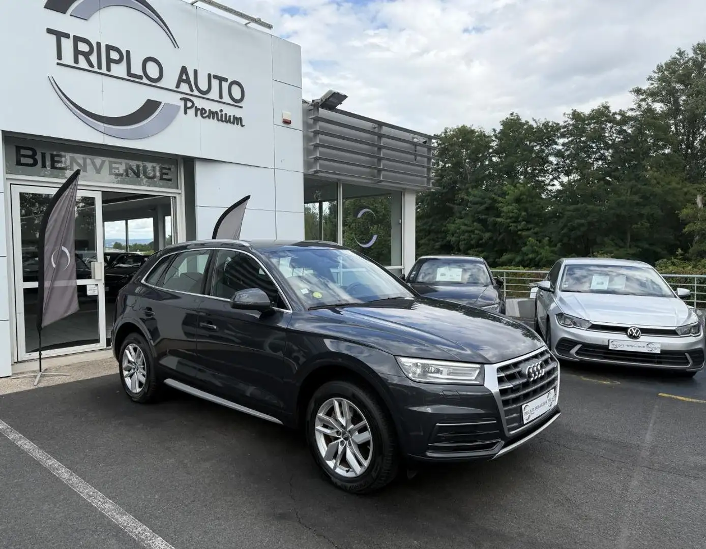 Audi Q5 Quattro 2.0 TDI - 190 S-tronic Design Luxe SUIVI C Gris - 1