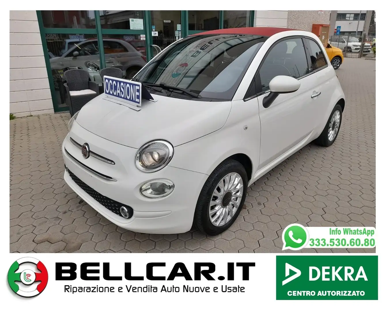 Fiat 500 1.2 Lounge Cabrio Білий - 1