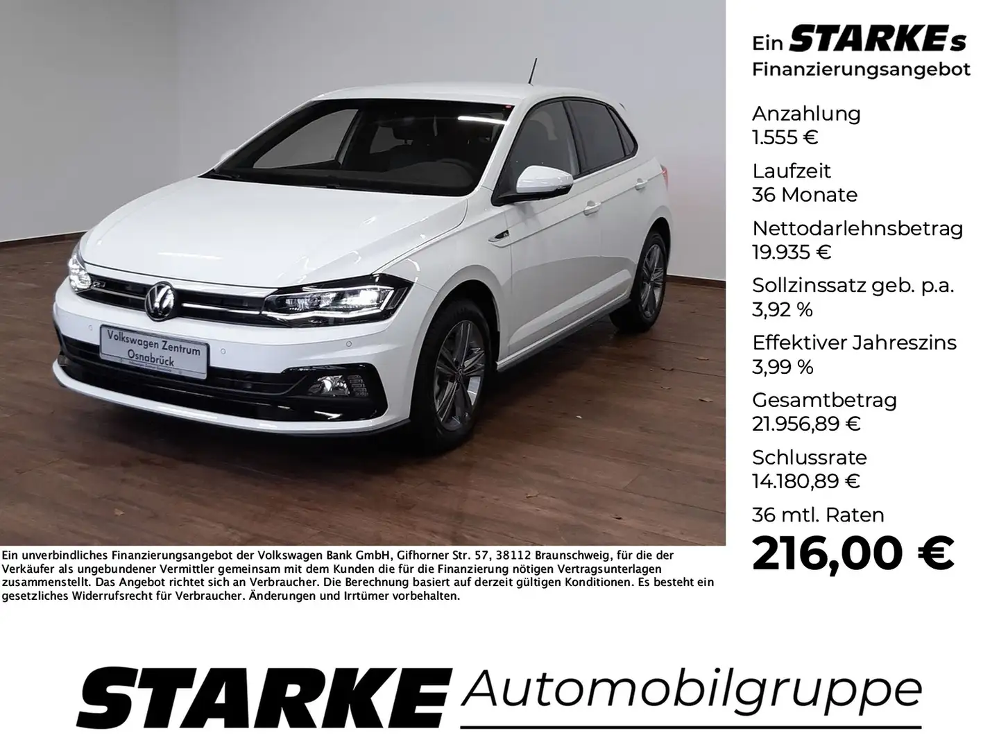 Volkswagen Polo 1.5 TSI DSG R-Line Highline Blanco - 1
