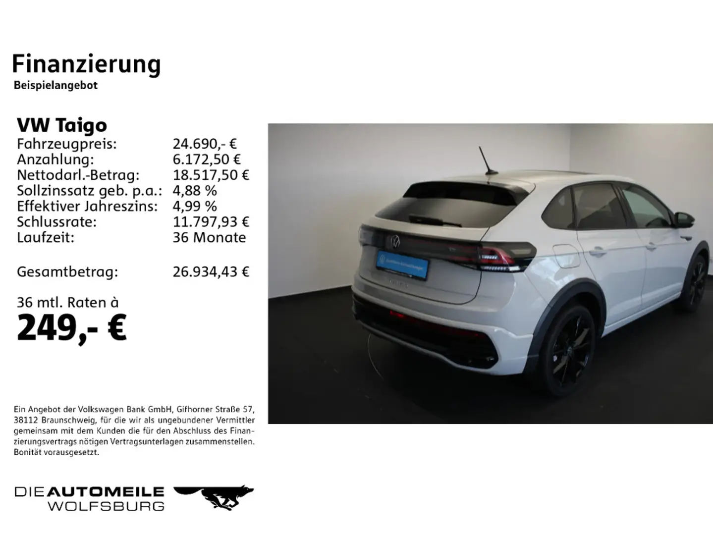 Volkswagen Taigo 1.0 TSI DSG R-Line Pano/ACC/Rückkam Grau - 2