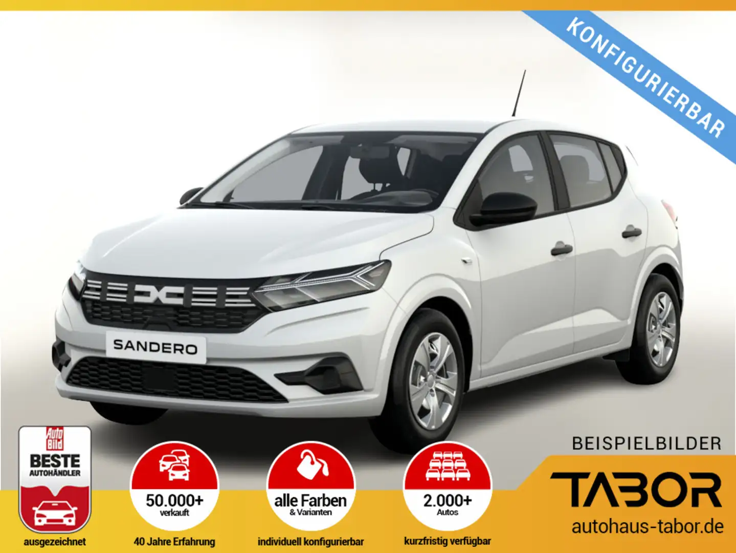 Dacia Sandero Essential SCe 65 Weiß - 1