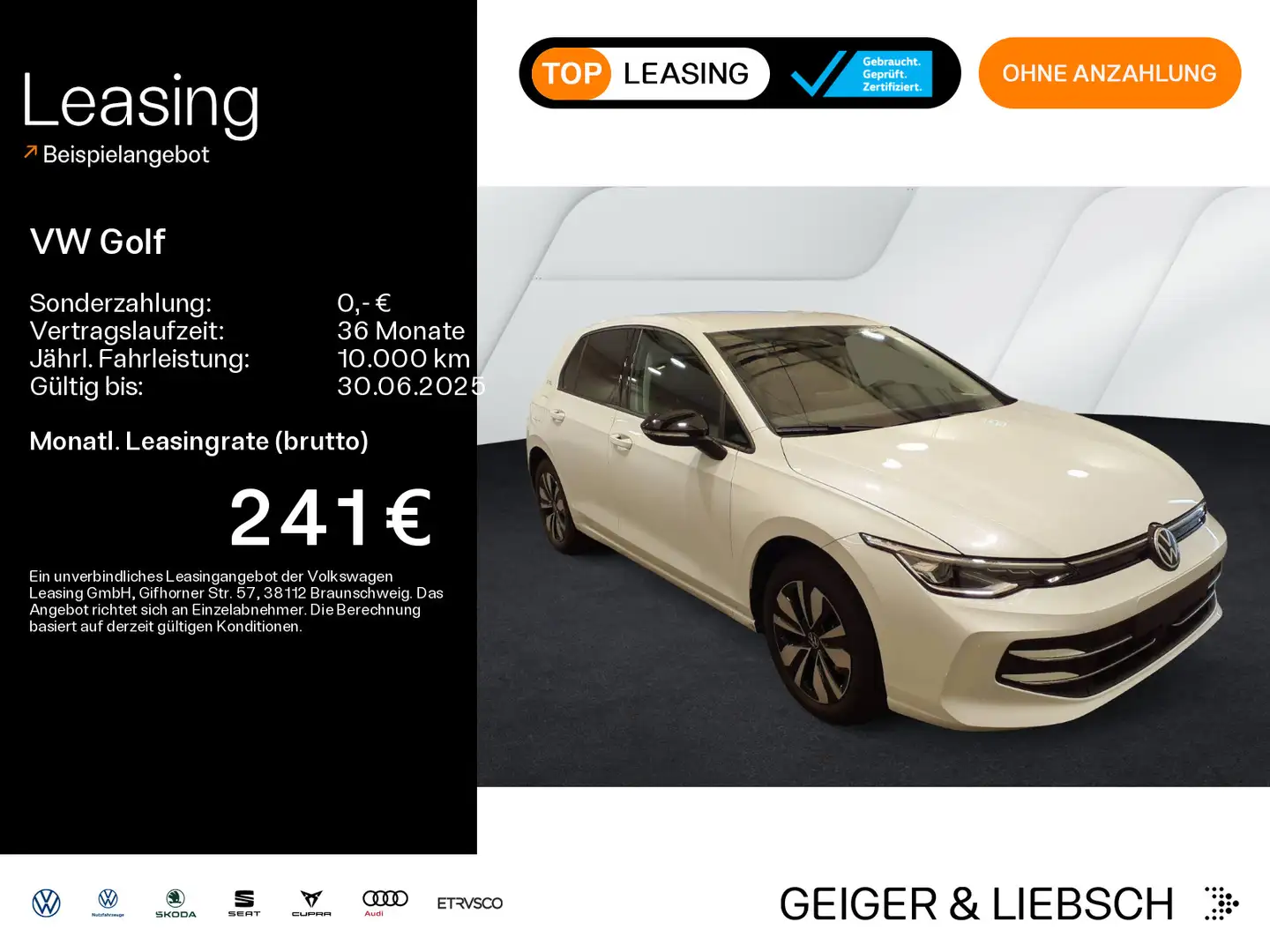 Volkswagen Golf VIII 2.0 TDI DSG GOAL*LED*AHK*KAMERA*NAVI*K Weiß - 1