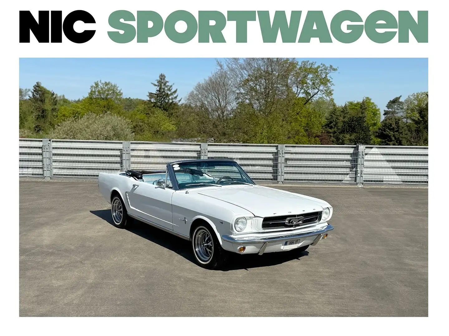 Ford Mustang 289 Cabrio mit PONY AUSSTATTUNG Blanc - 1