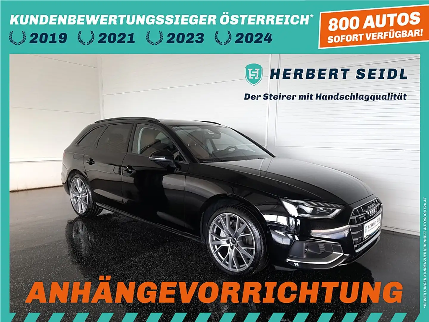 Audi A4 Avant 40 TDI QUATTRO S-tr. *19 ZOLL / SITZBELÜF... Zwart - 1