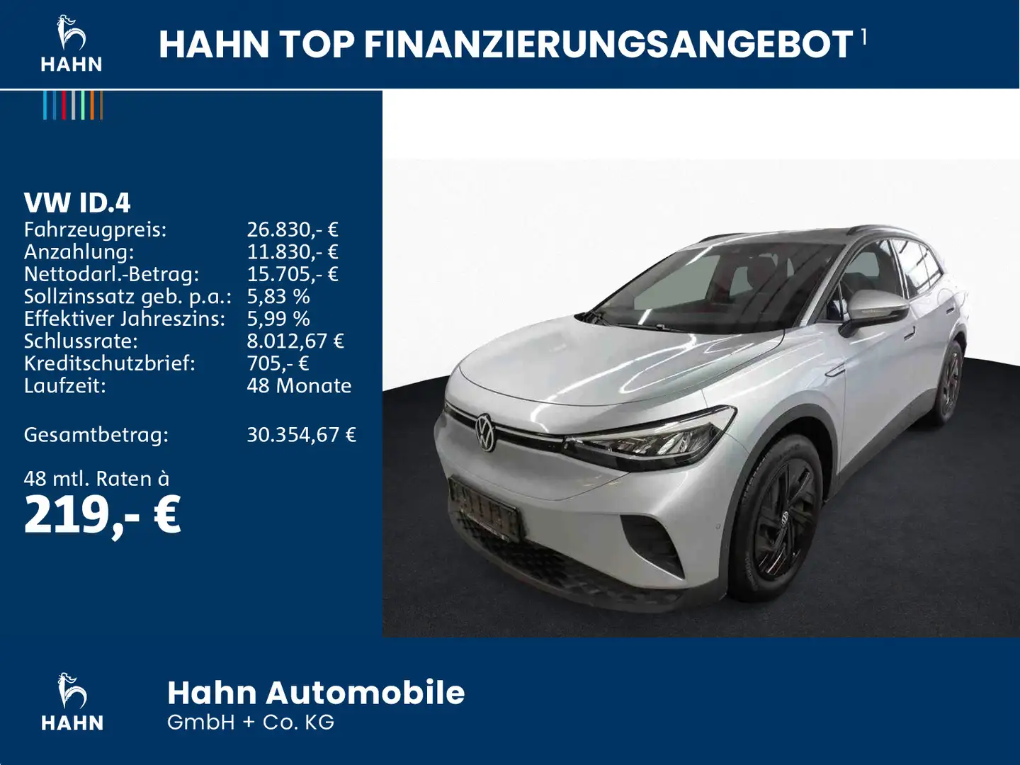 Volkswagen ID.4 Pro Performance ACC Cam LED Navi Wärmepumpe Silber - 2