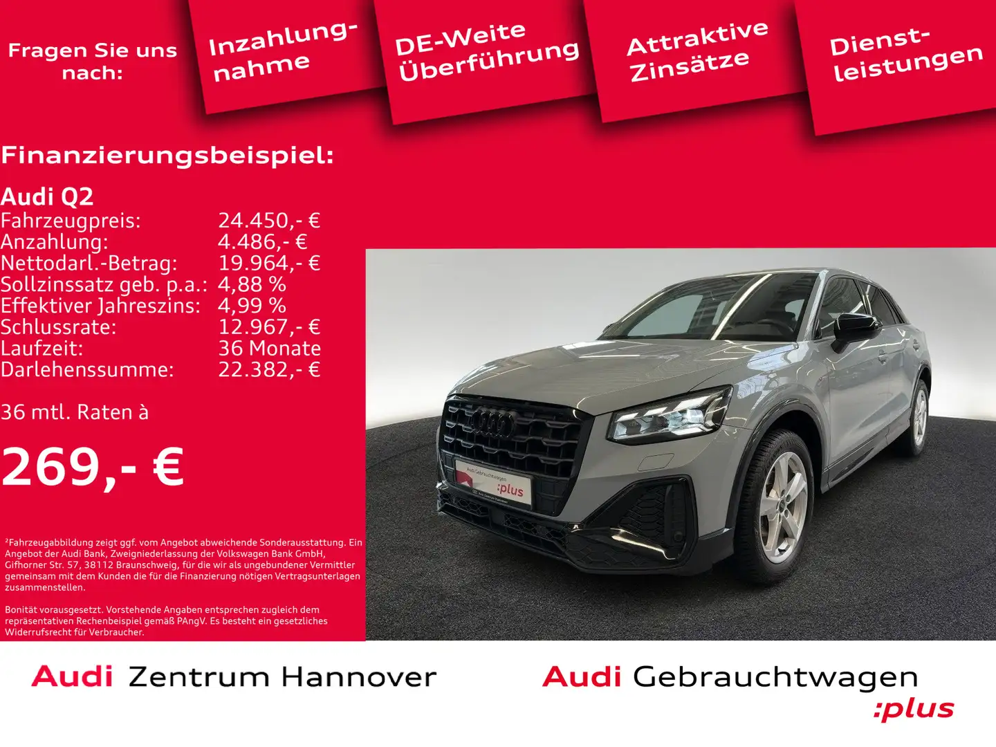 Audi Q2 S line 35 TFSI Matrix Kamera Phone Box Keyles Grey - 2