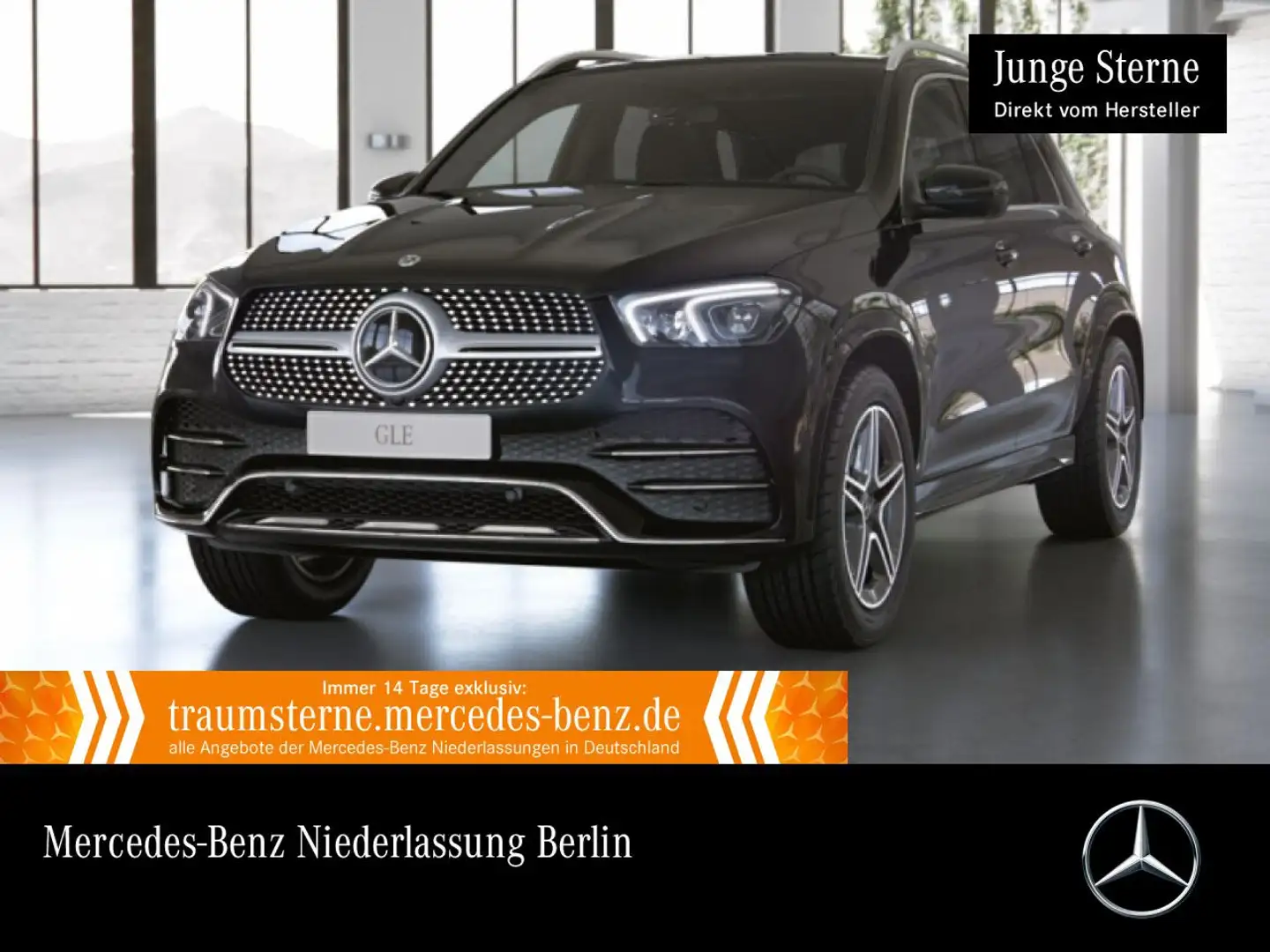 Mercedes-Benz GLE 450 4M AMG+PANO+360+AHK+LED+FAHRASS+20"+9G Schwarz - 1