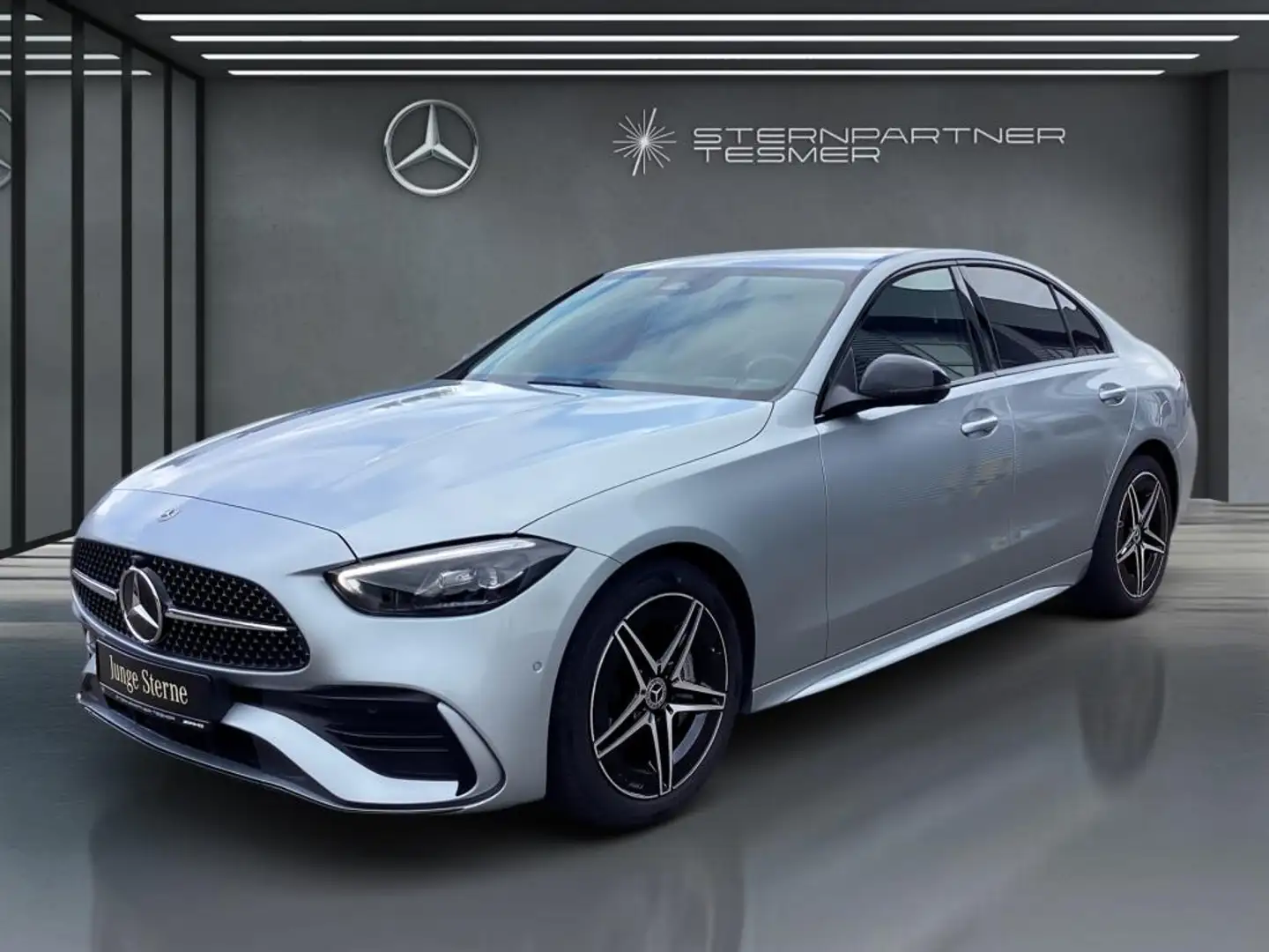 Mercedes-Benz C 200 d +AMG+Night+360°+Ambiente+Memory+Lenkheiz Zilver - 1