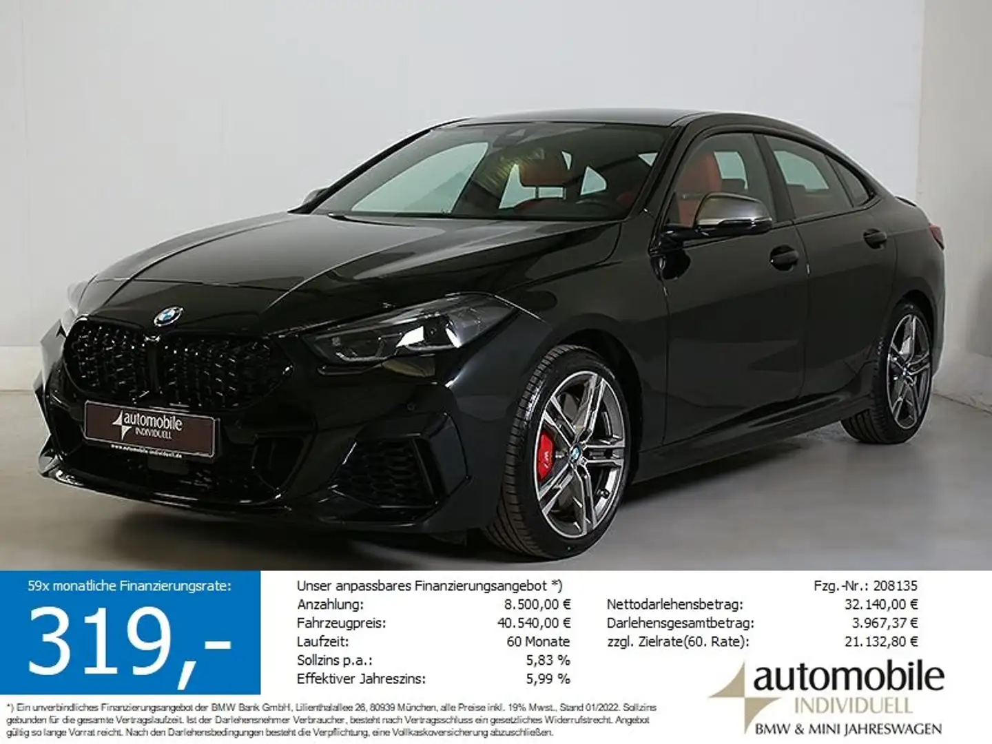 BMW 235 Mi xDrive Gran Coupé M Sport Pro HuD HiFi LED Schwarz - 1