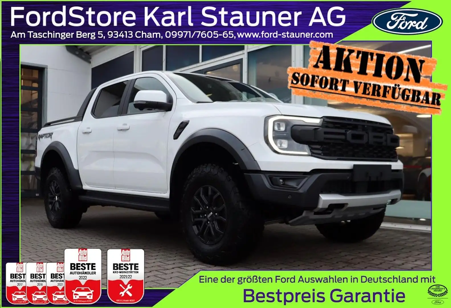Ford Ranger Raptor Ranger Raptor DOKA 4x4 Raptor-Paket 0,0% FIN* Blanco - 1