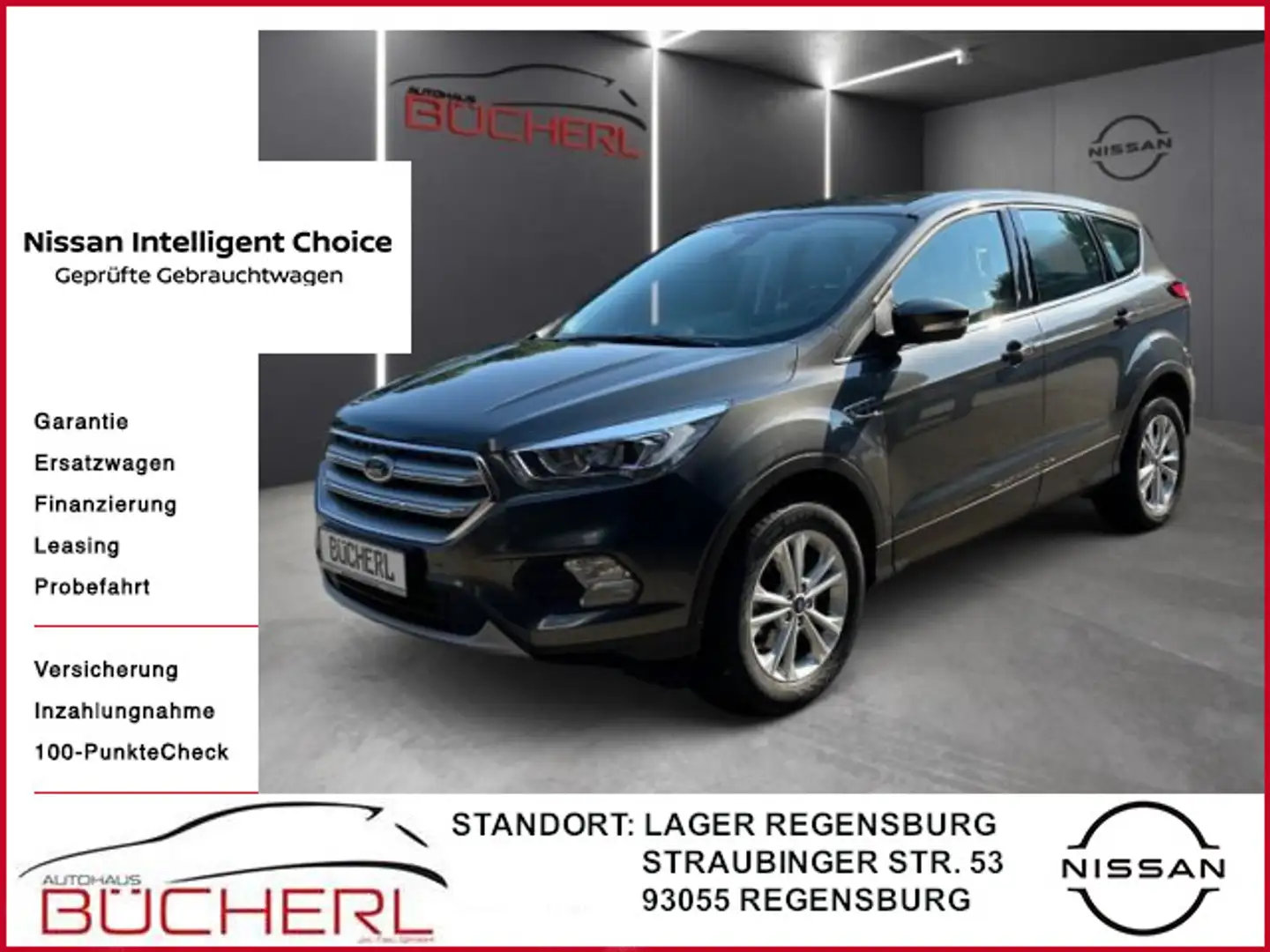 Ford Kuga Titanium, EcoBoost, schwenk. AHK, KLIMA Gris - 1