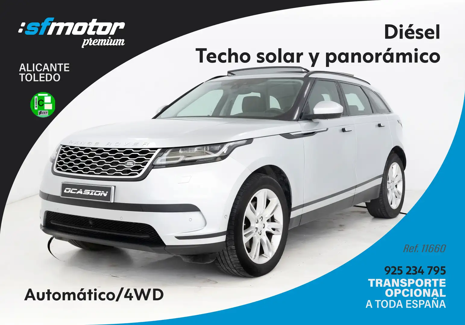 Land Rover Range Rover Velar 3.0D SE 4WD Aut. 300 Grijs - 1