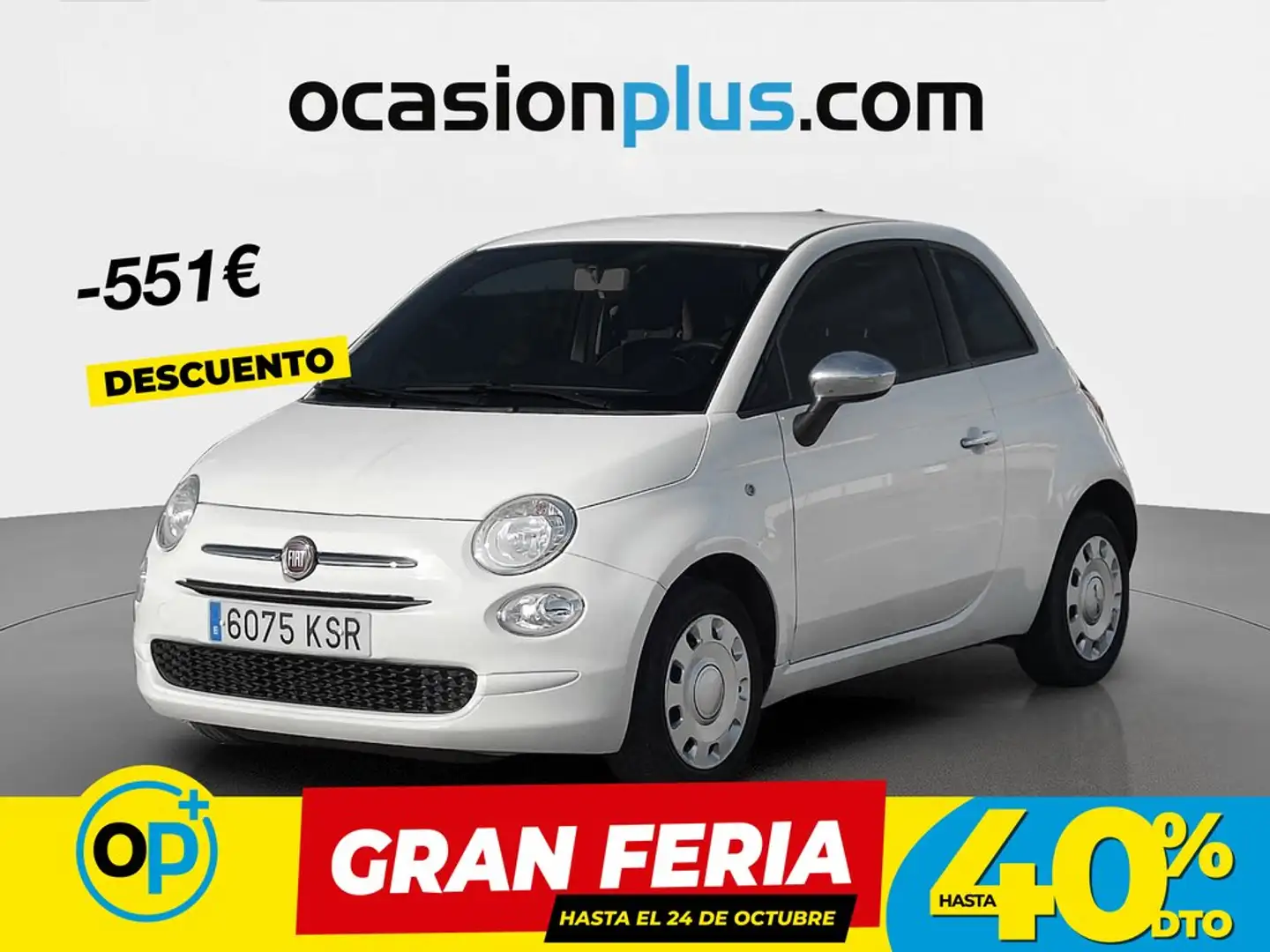 Fiat 500 1.2 Pop Blanco - 1