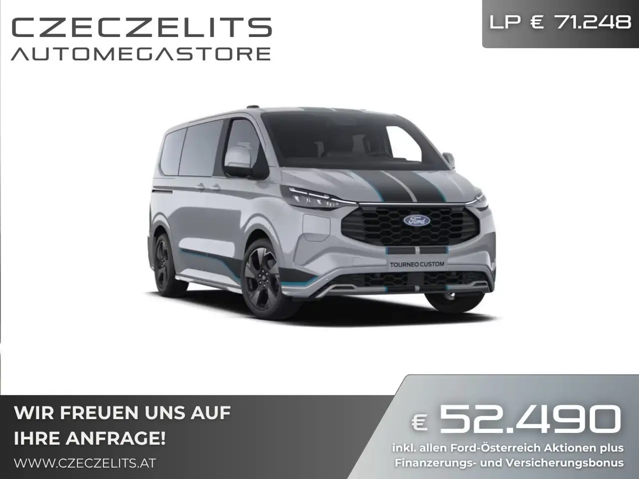 Ford Tourneo Custom Bus 2.5 PHEV 340 L1H1 FWD Sport Aut. ON43355 JF