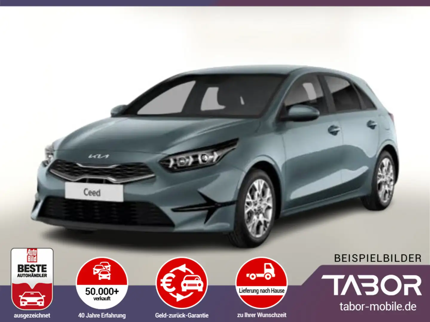 Kia Ceed / cee'd T-GDI 140 LED Klimaaut Nav SHZ LM KomfortP Gris - 1