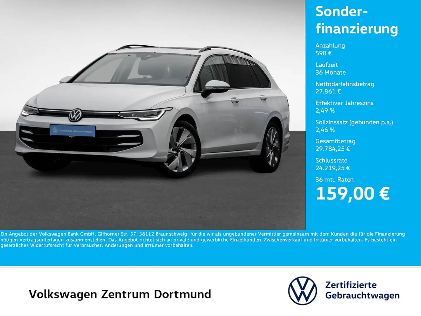 Volkswagen Golf Variant VIII 1.5 eTSI LIFE FACELIFT PANO Blanc - 1