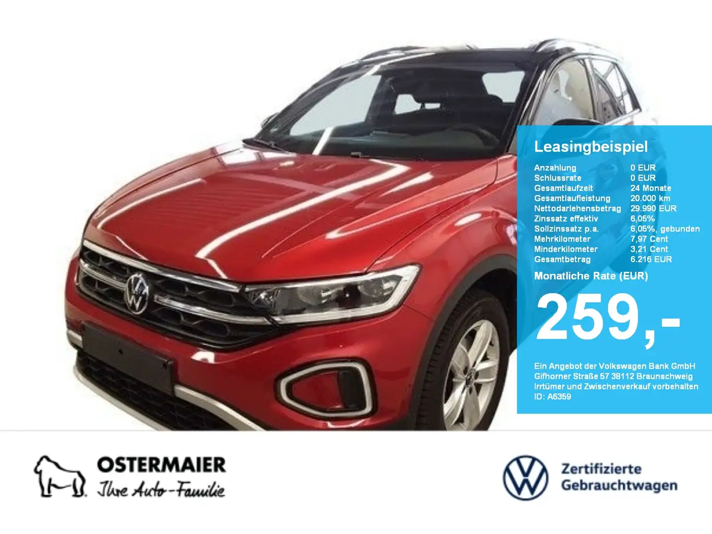 Volkswagen T-Roc STYLE 2.0TDI 150PS DSG 5J-G NP53T MATRIX.AHK.PANO. Rojo - 1