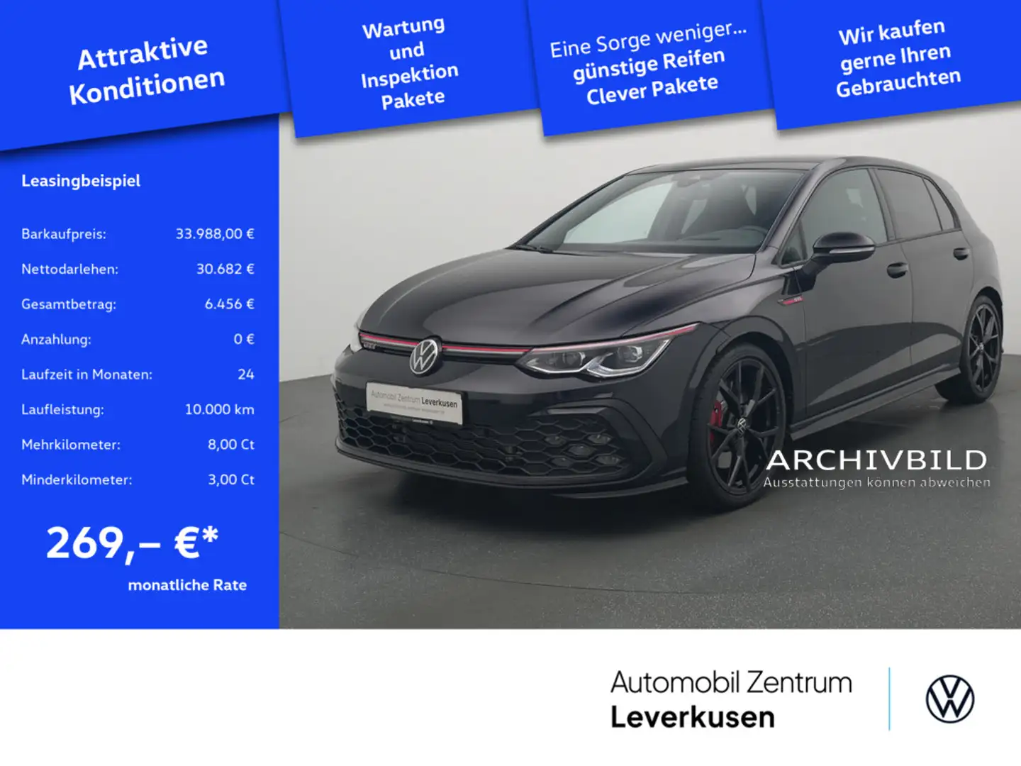 Volkswagen Golf VIII GTI ACC MATRIX NAVI KAM SHZ Negro - 1
