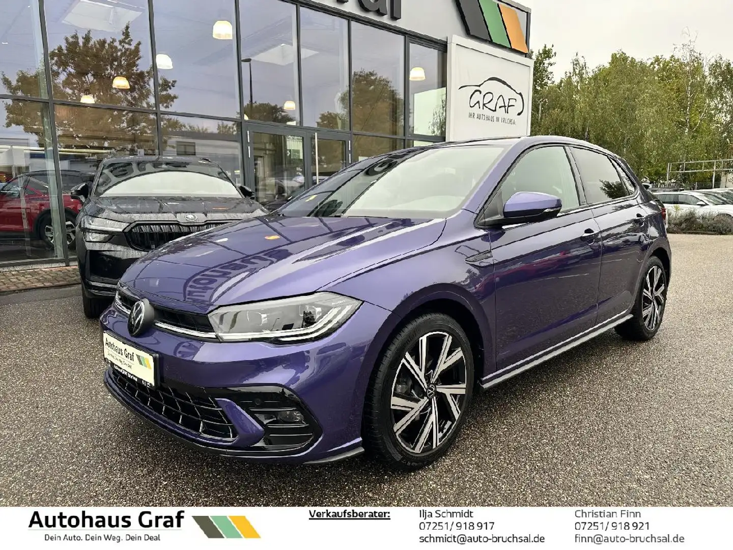 Volkswagen Polo Polo VI R-Line*DSG*NAvi*Klima*Alu Violett - 1
