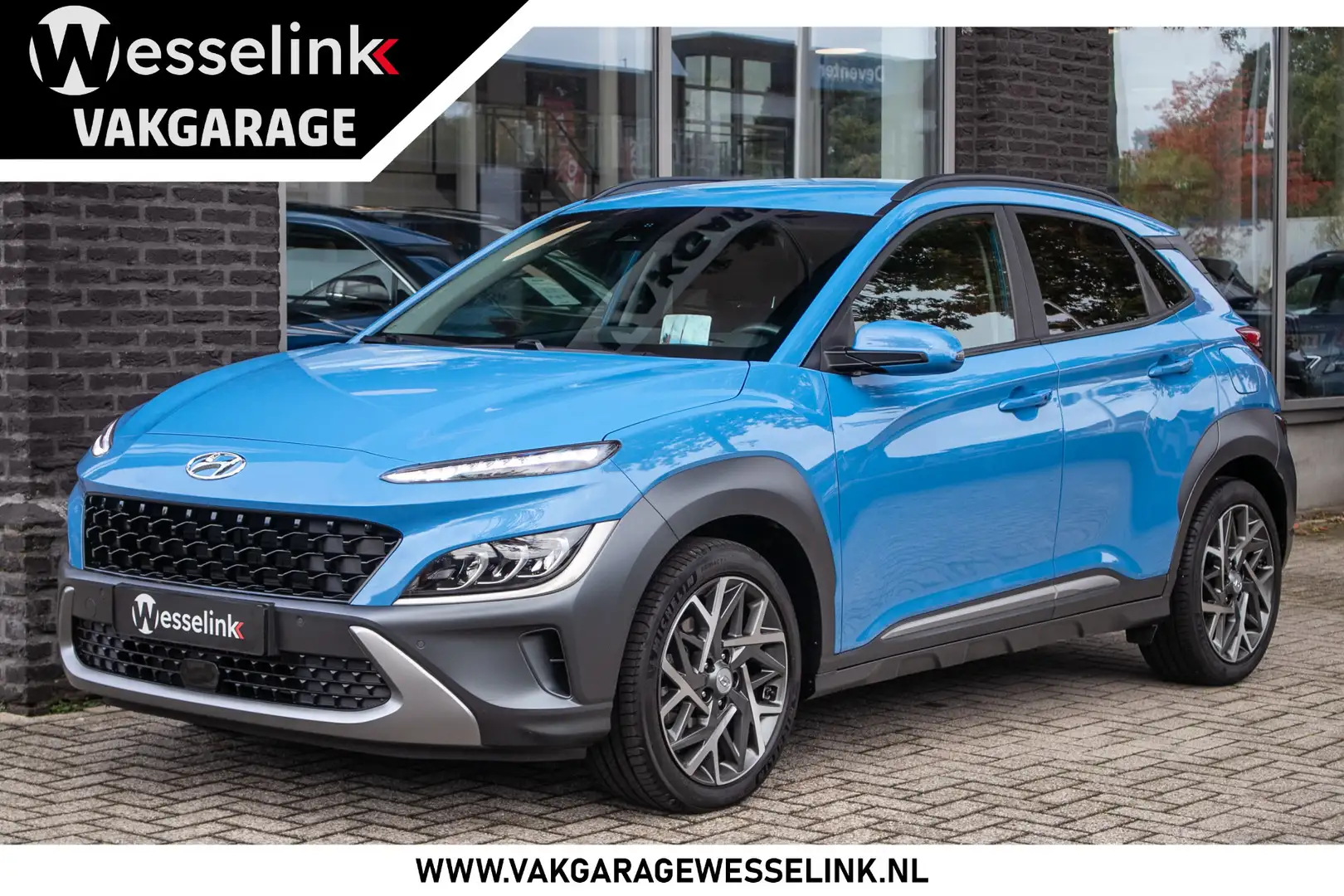 Hyundai KONA 1.6 GDI HEV Premium - Lederen bekleding | elektr. Bleu - 1