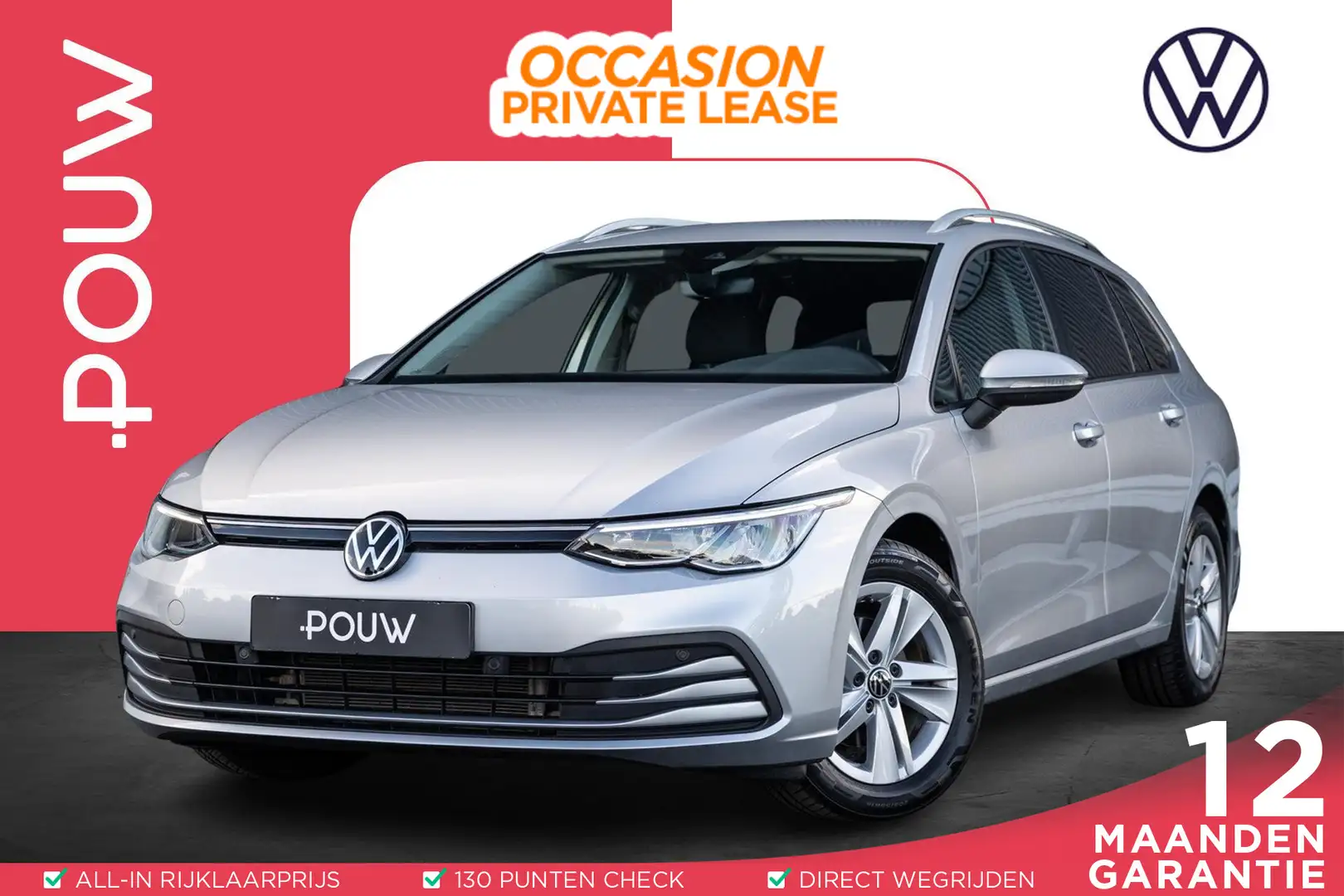 Volkswagen Golf Variant 1.0 eTSI 110pk DSG Life | App Connect | Adaptive C Grijs - 1