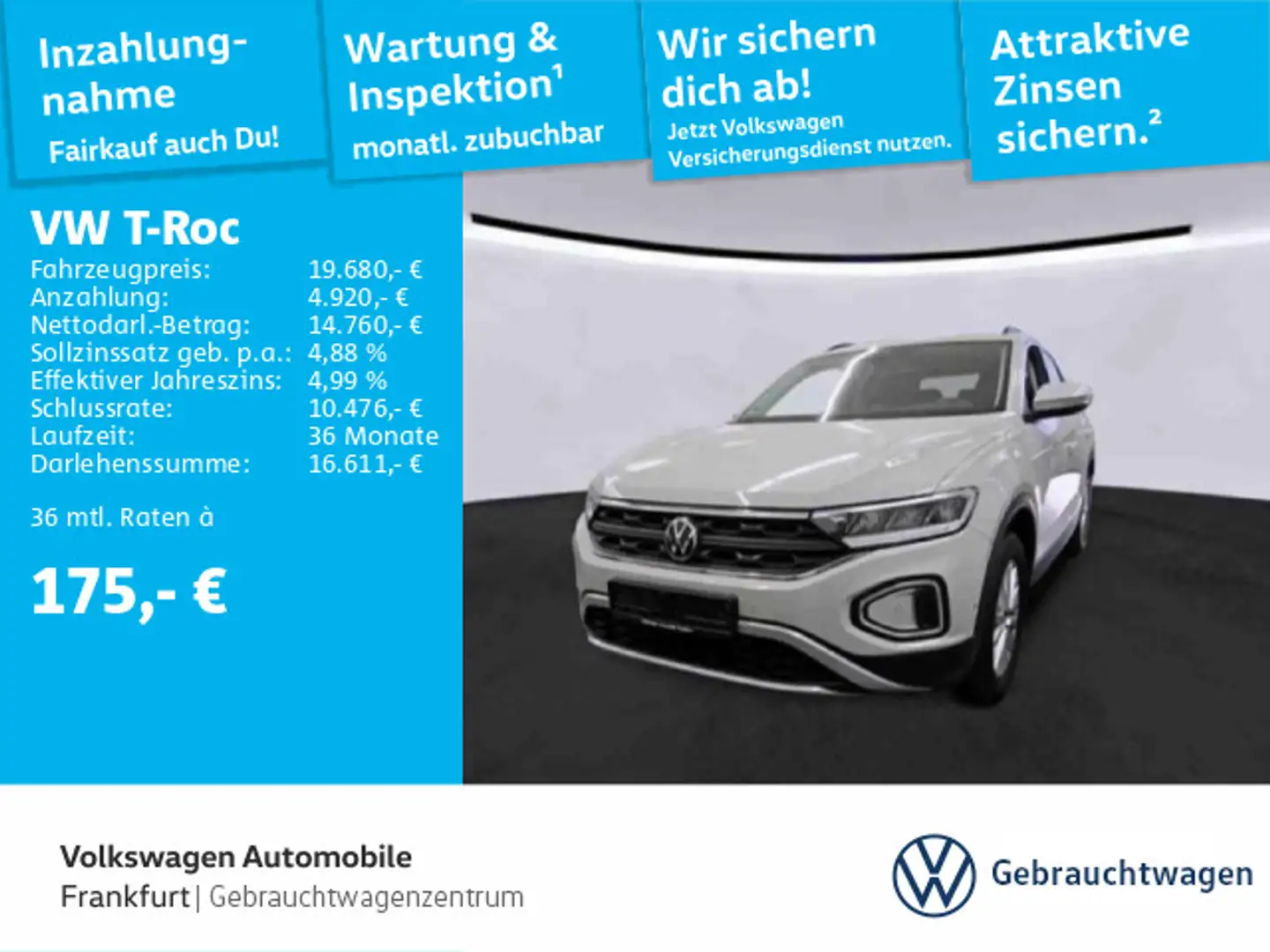 Volkswagen T-Roc 1.0 TSI Life Spurhalteassistent Sitzheizun Grau - 1