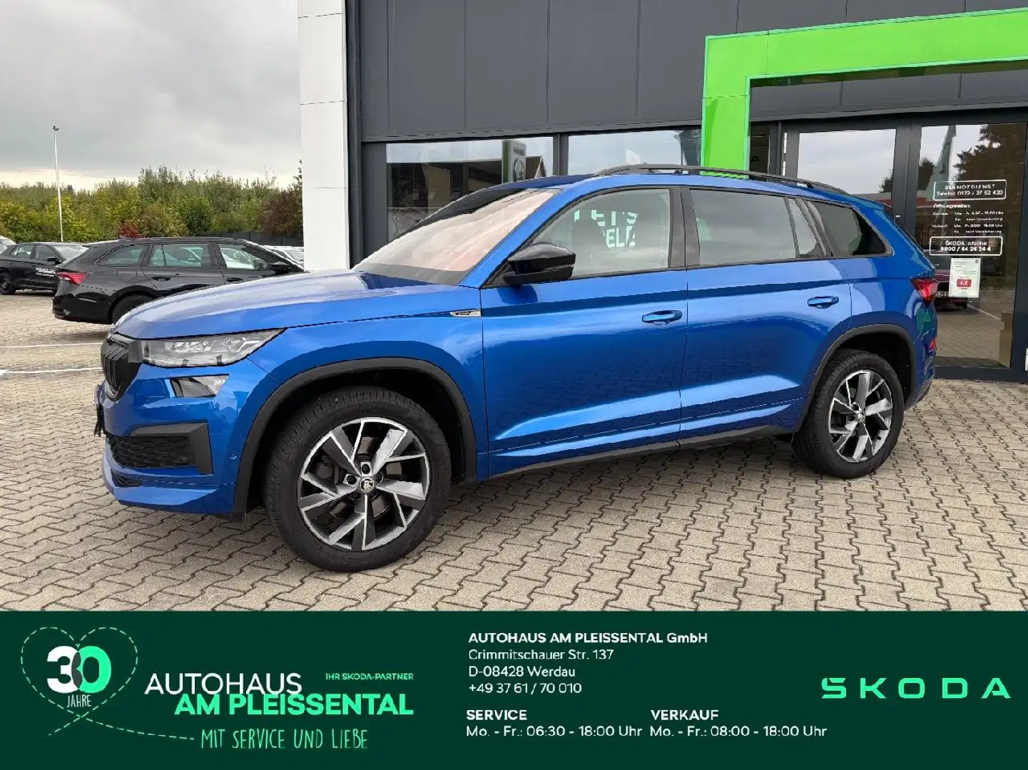 Skoda Kodiaq Sportline 4x4 147 kW DSG AHK*Standheizung*Columbus Bleu - 1