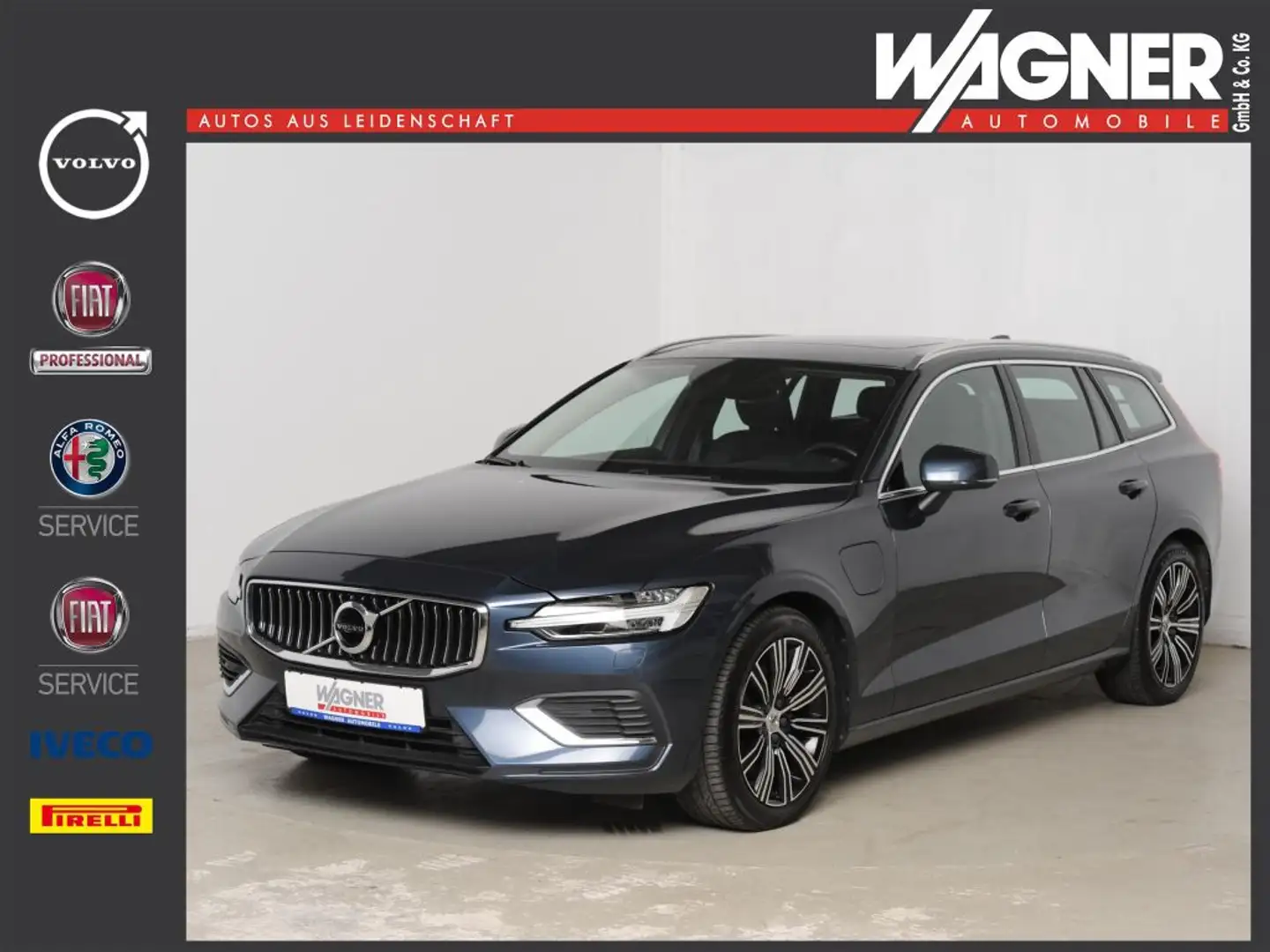 Volvo V60 T6 AWD Recharge Geartronic Inscription *PilotAss.* Bleu - 1