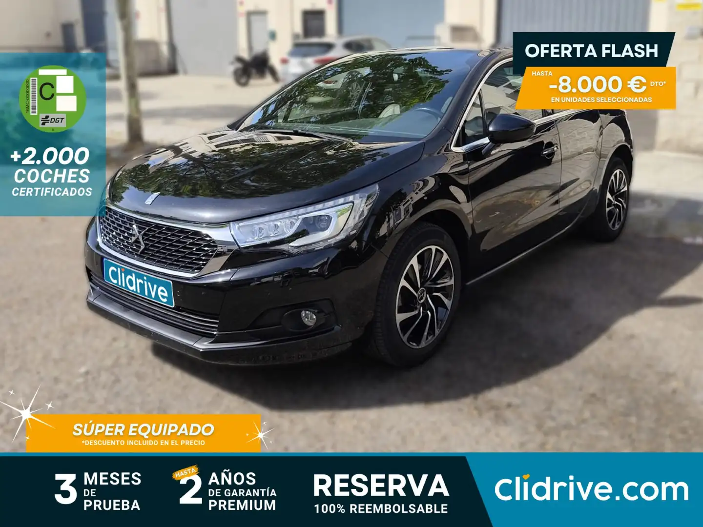 DS Automobiles DS 4 Crossback 1.6 BlueHDi 120cv STT Style Czarny - 1