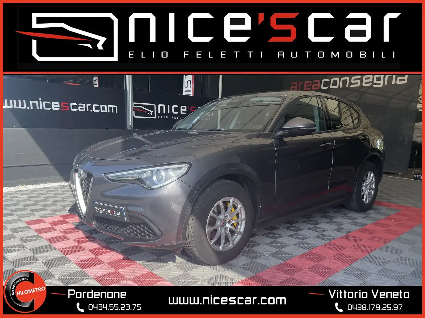 Alfa Romeo Stelvio 2.2 Turbodiesel 190 CV AT8 RWD Business Grigio - 1