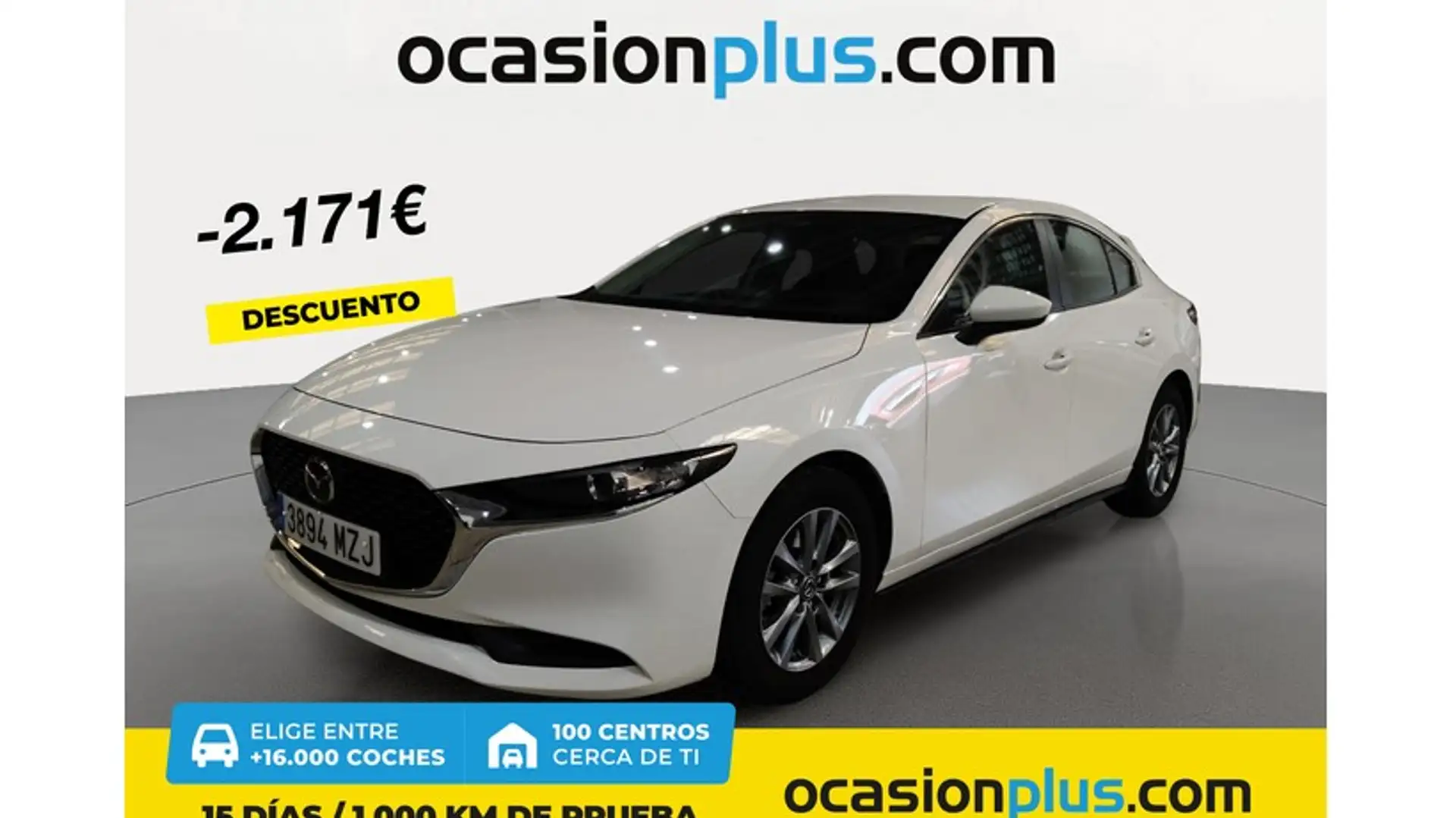 Mazda 3 Sedán 2.5 e-Skyactiv-G Prime-line 103kW Blanco - 1