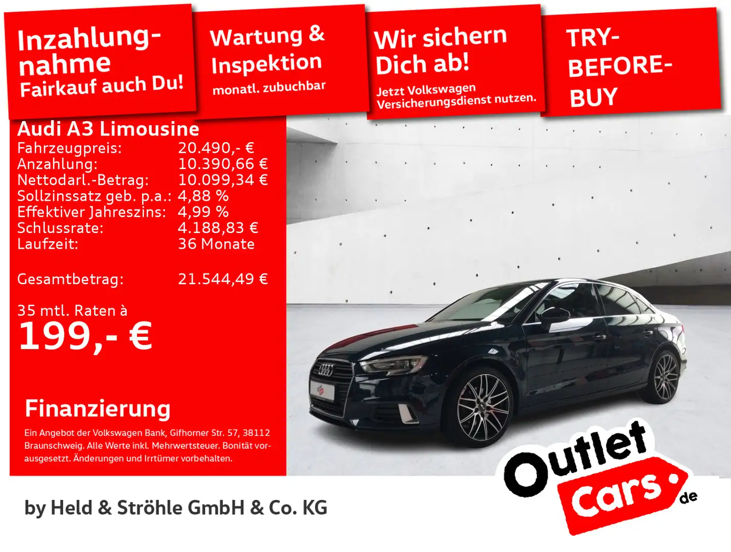 Audi A3 sport 35TFSI NAV+ SHZ VIRTUAL XENON Blau - 1